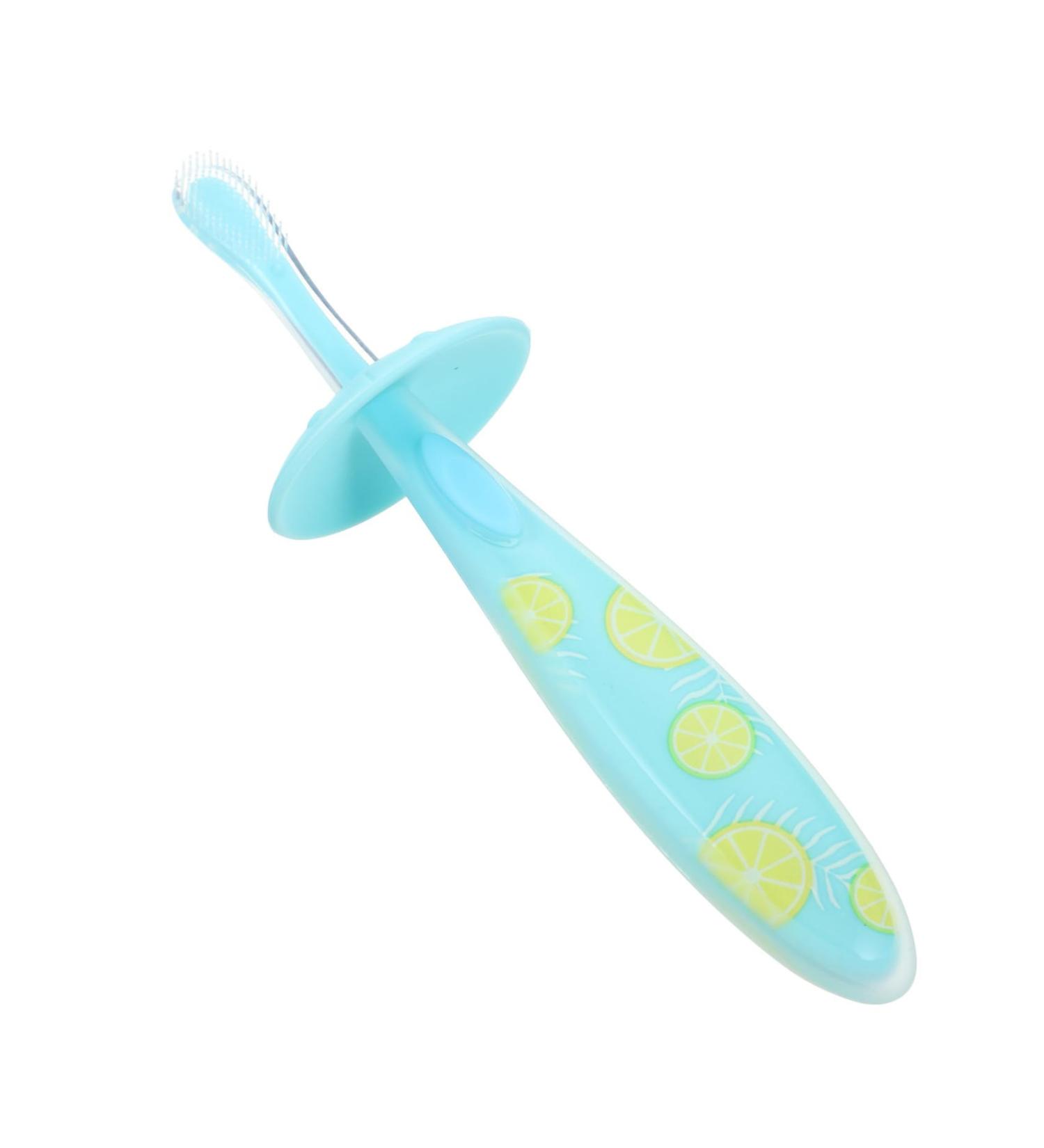 Gatuida 3pcs Baby Toothbrush Set - Soft Fur Food Grade Silicone Cleaning Brushes for Infants & Toddlers - Buy Online on GoSupps.com