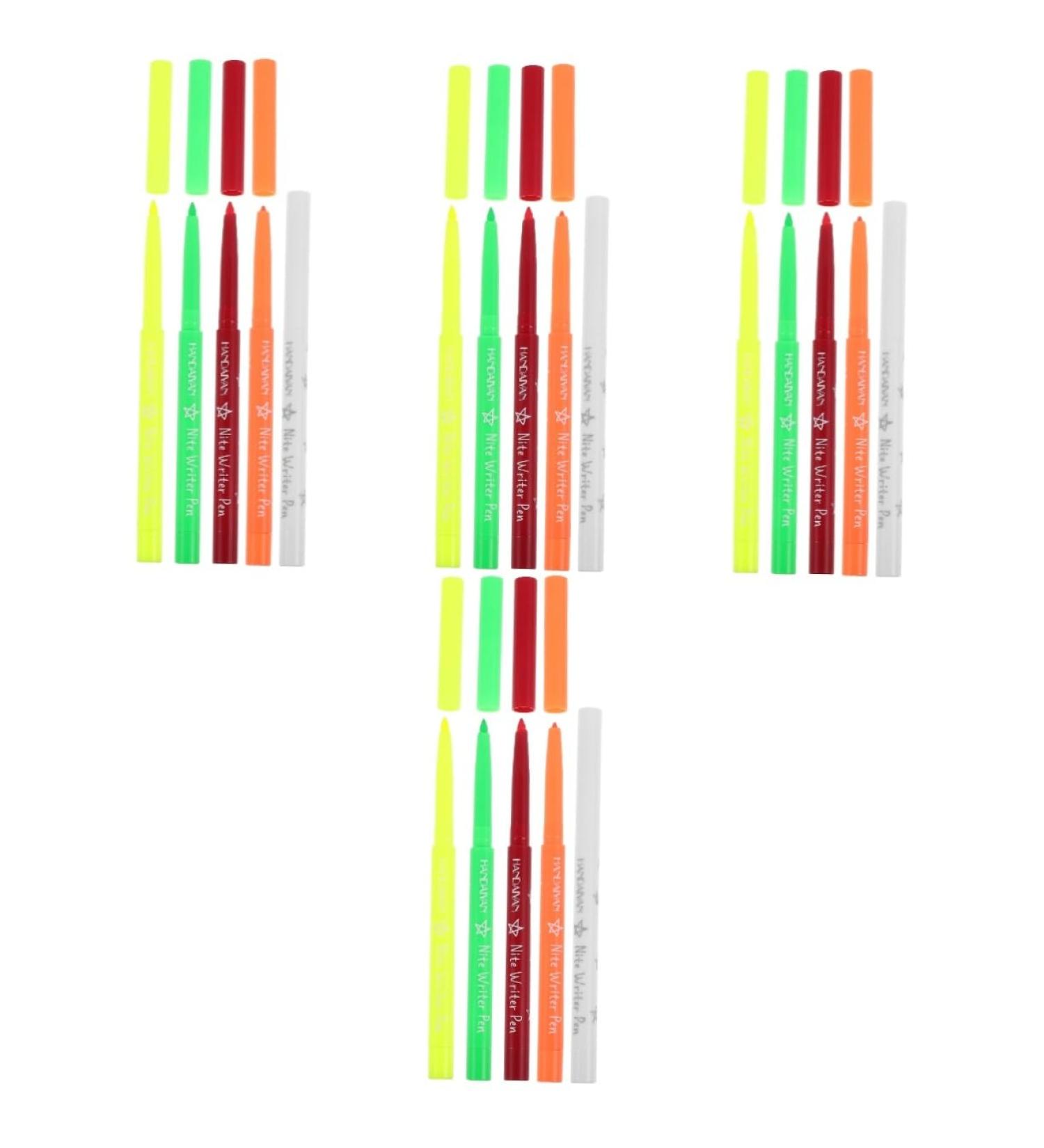 FOMIYES 20 Pcs Halloween Paint Pen Eye Liner Women Makeup Tool Fluorescence Eyeliner Stamp Eyeliner Plastic 12.00X0.80X0.80CMx4pcs Assorted Colorx4pcs - Buy Online on GoSupps.com