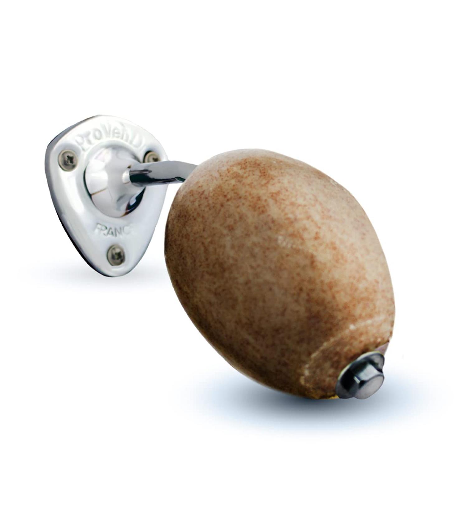 Provendi Savon Beige exfoliant Rotatif avec Porte-Savon crou