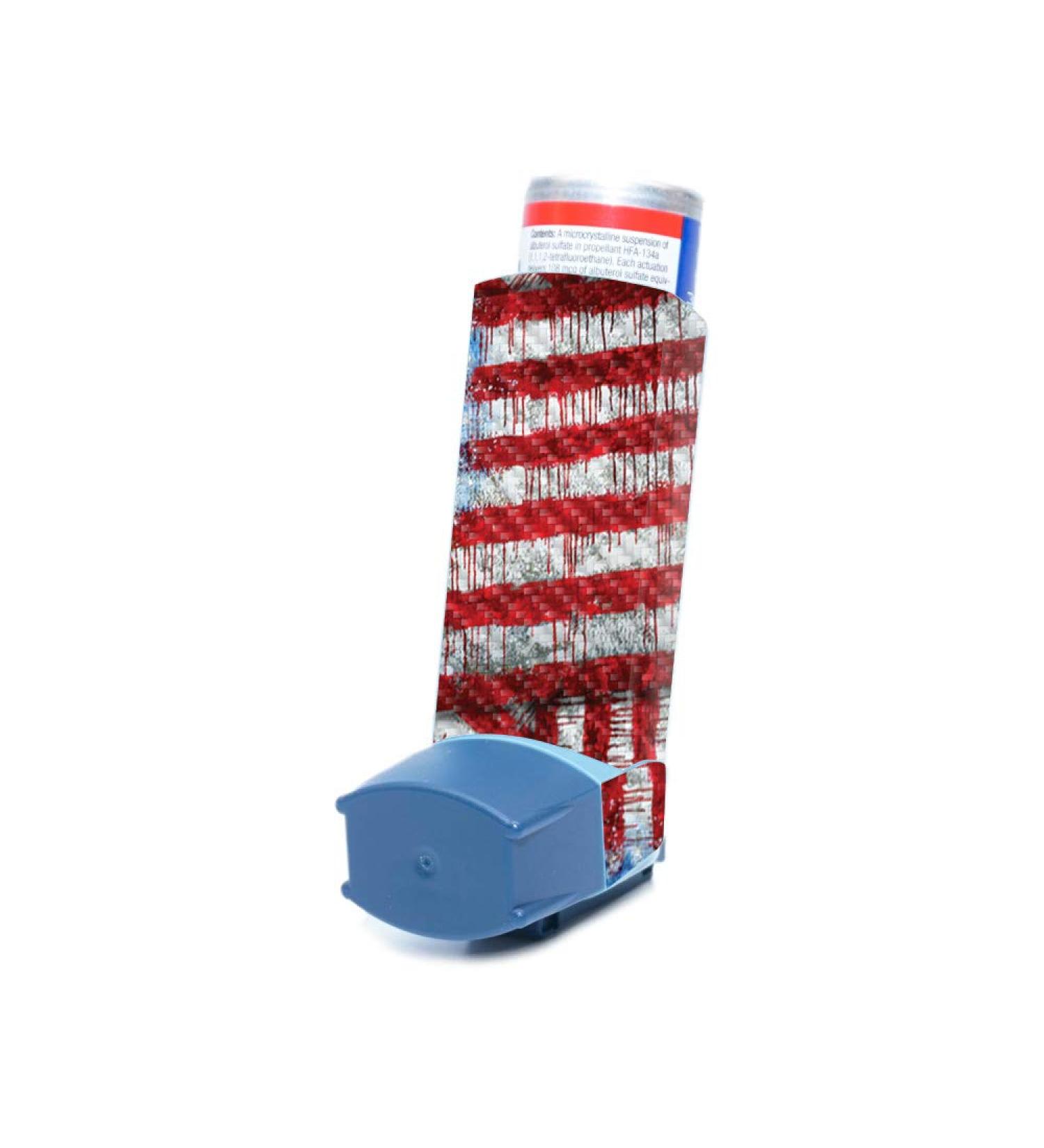 MightySkins Carbon Fiber Skin for Ventolin HFA Asthma Inhaler - Flag Drips | Protective & Durable | Easy to Apply & Remove | Made in the USA - Buy Online on GoSupps.com