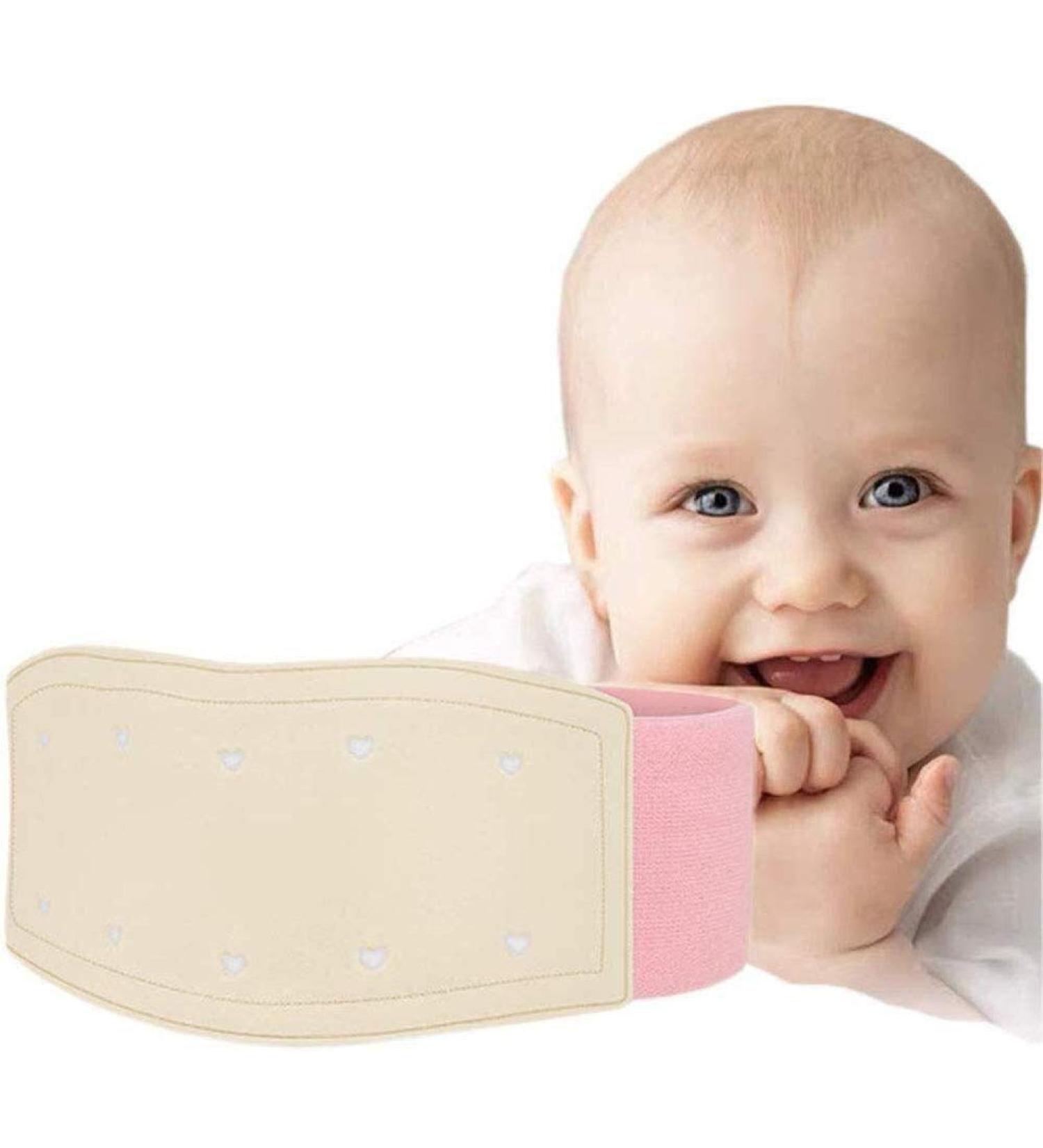 Professional Hernia Navel Binder Support Belt for Babies | 3 Removable Compression Pads & Adjustable Cotton Straps | Pink Hernie Treatment - Buy Online on GoSupps.com