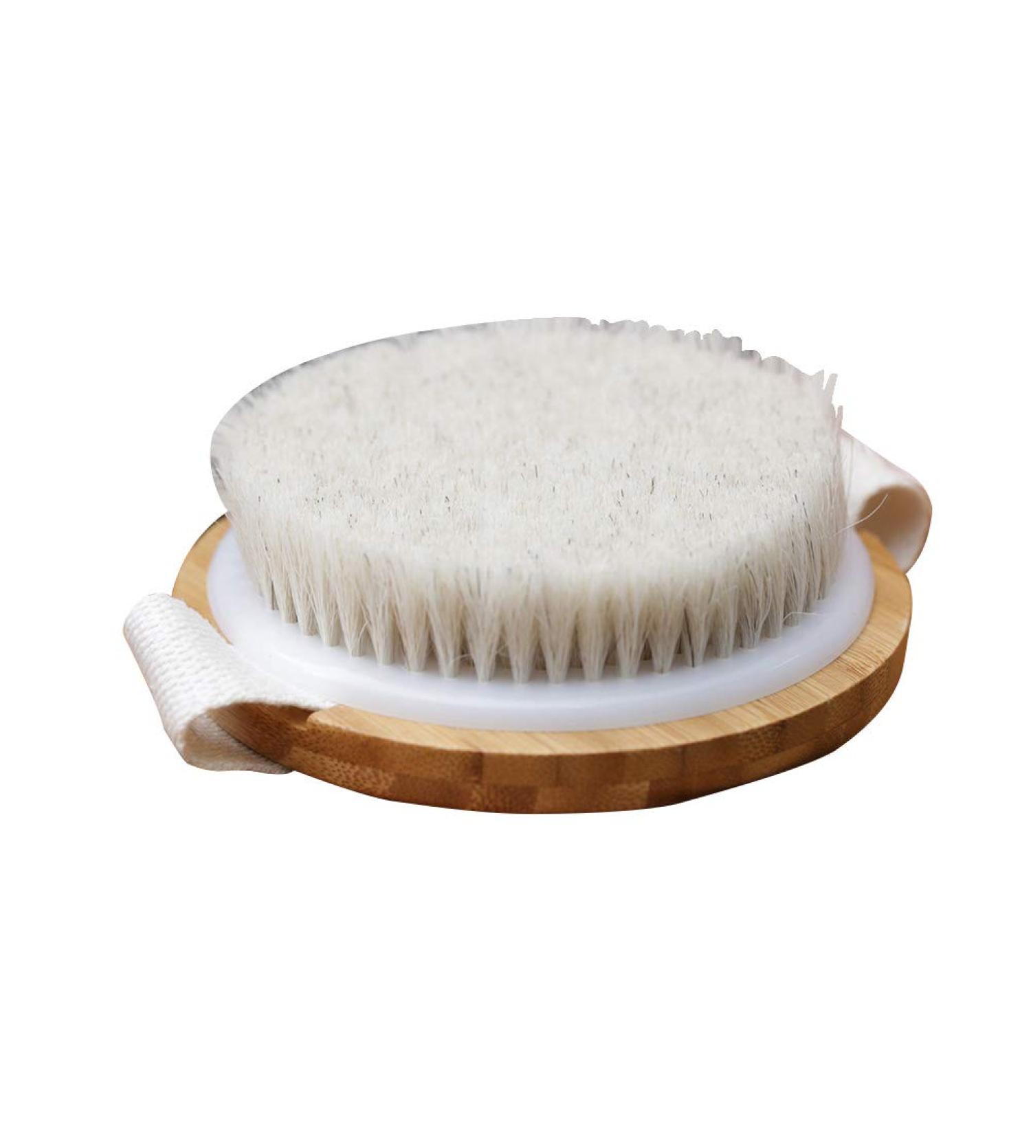 Body Brush with Horsehair - Dry Skin Exfoliation & Massager Back Scrubber for Smooth Skin | International Shipping - Buy Online on GoSupps.com