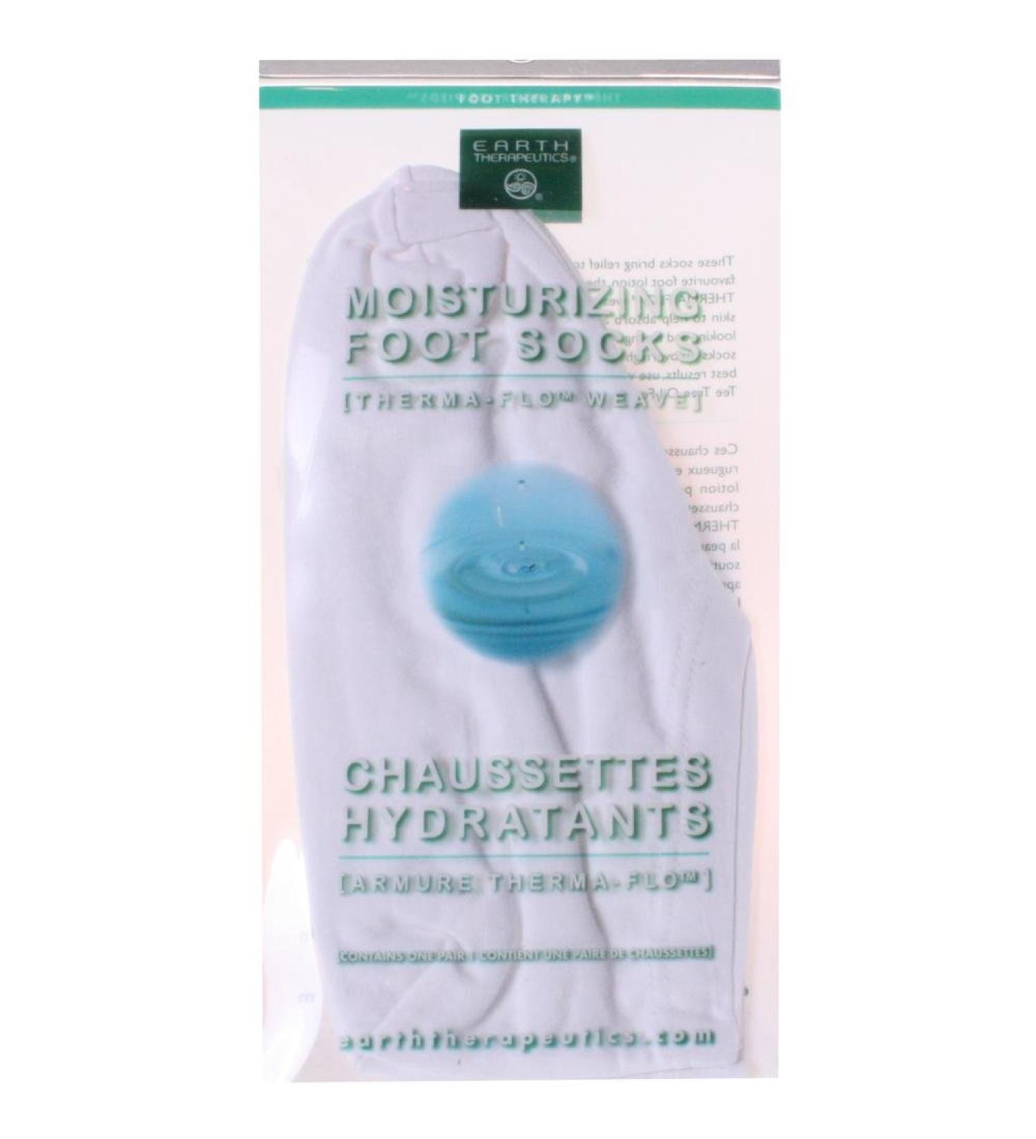 Earth Therapeutics Moisturizing Foot Socks - White (1 Pair)