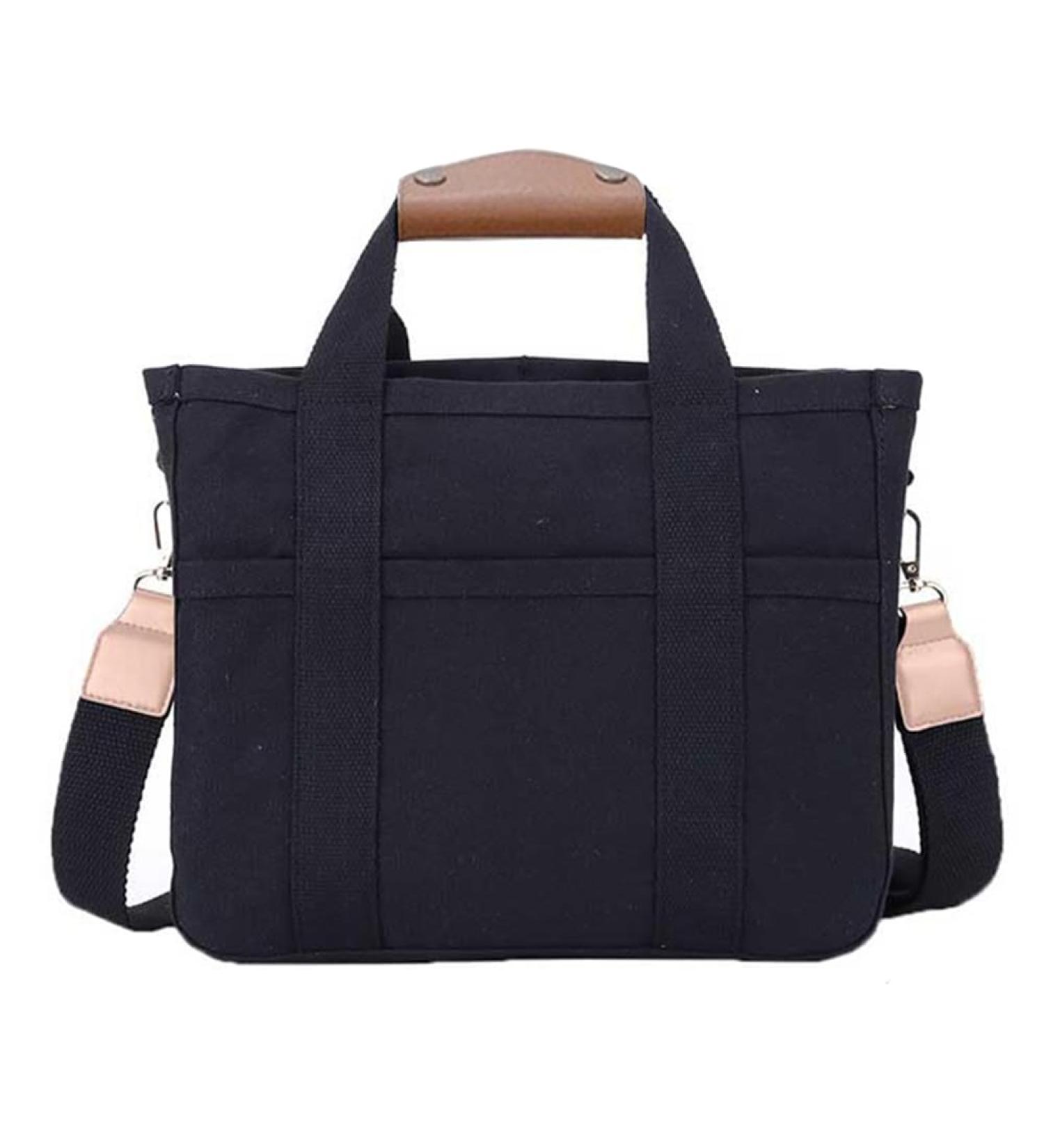 Black Canvas Multi-Talent Dead Bag - Baby Wrap Handbag & Organizer for Moms & Dads - Casual Shoulder Crossbody Bag with Fans - Buy Online on GoSupps.com