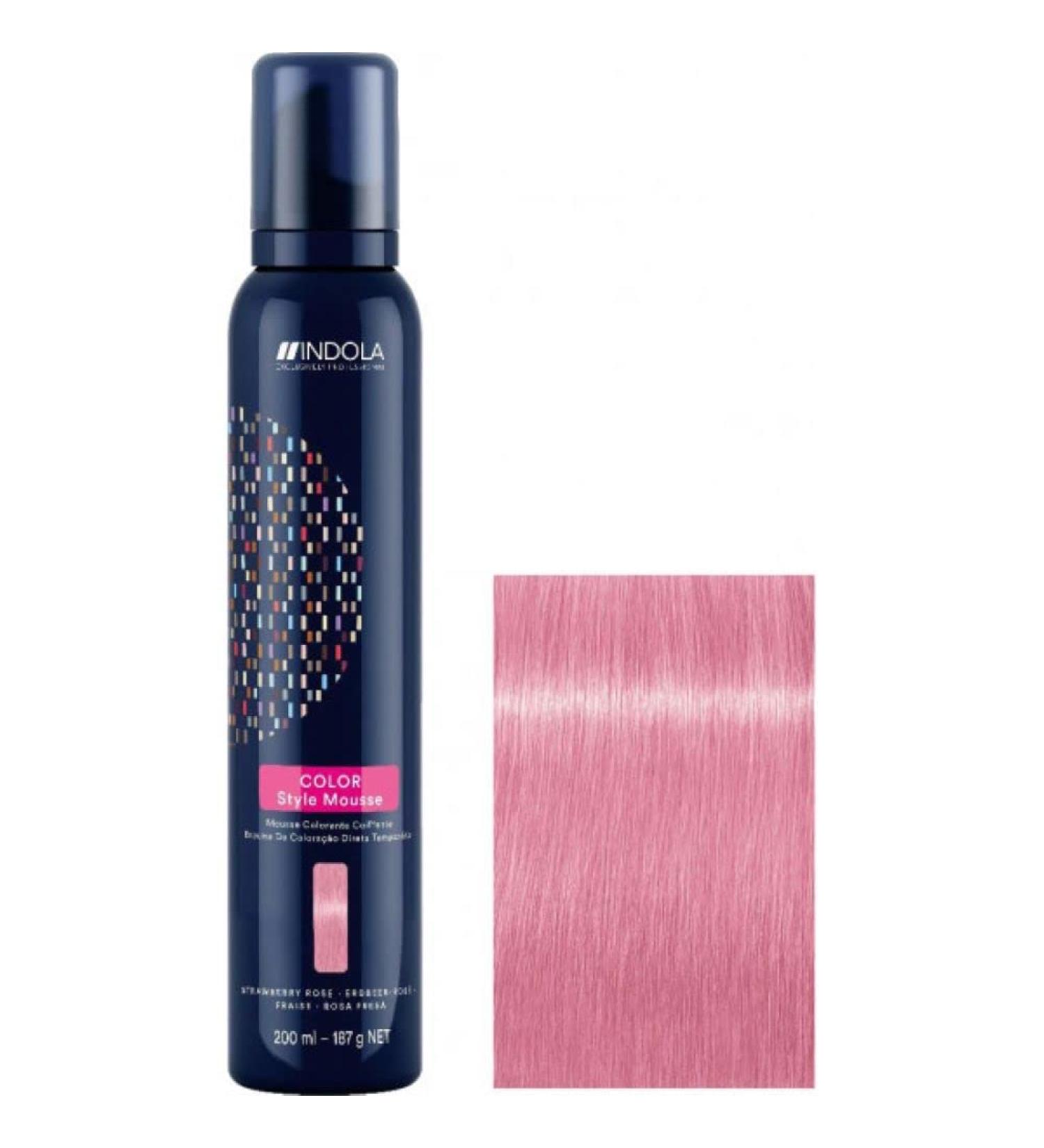 Indola Permanent Colour Mousse Strawberry Rose 200 ml - Buy Online on GoSupps.com
