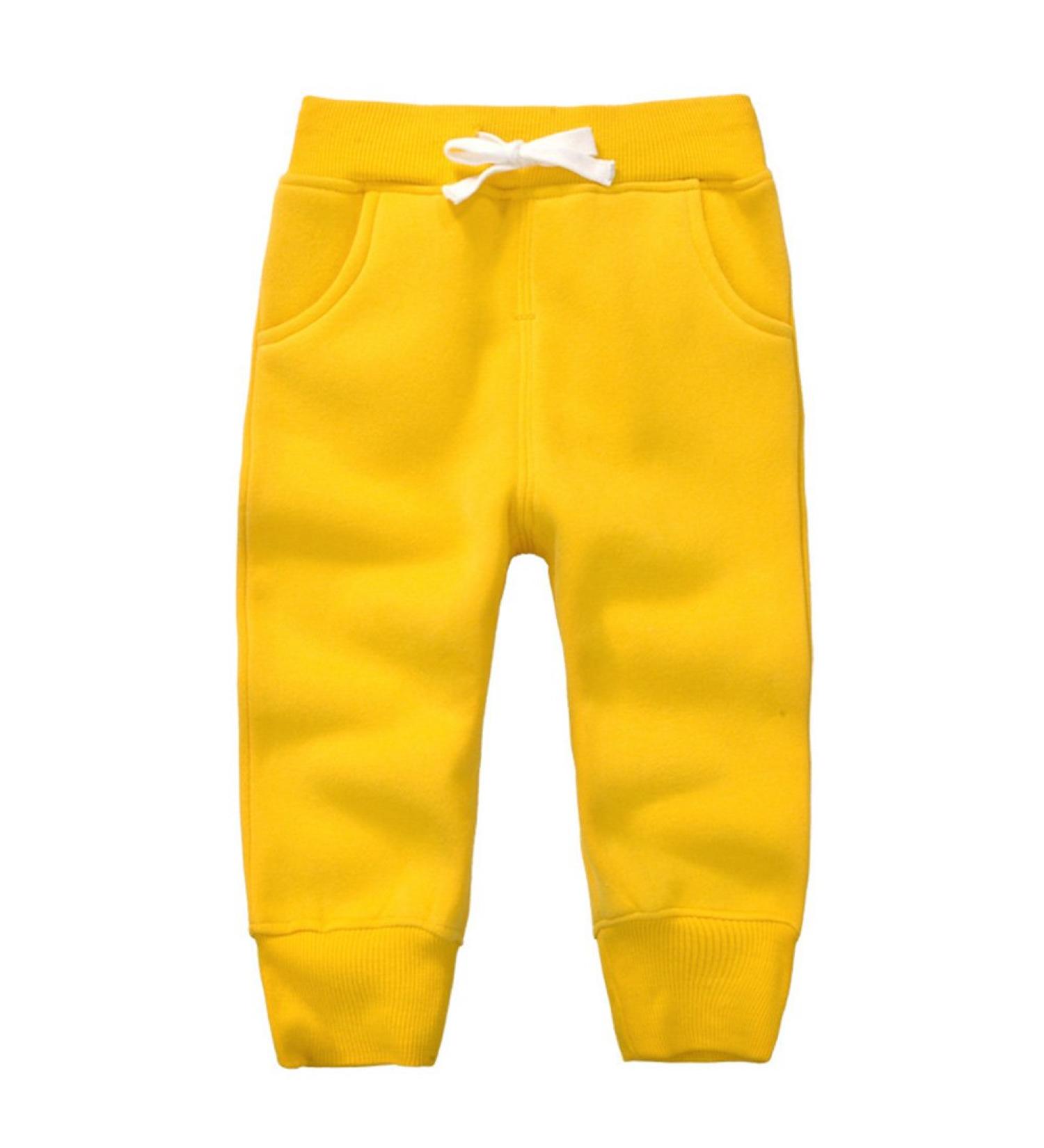 CuteOn Unisex Kids Elastic Waist Cotton Warm Trousers - Yellow (2 Years) - Buy Online on GoSupps.com