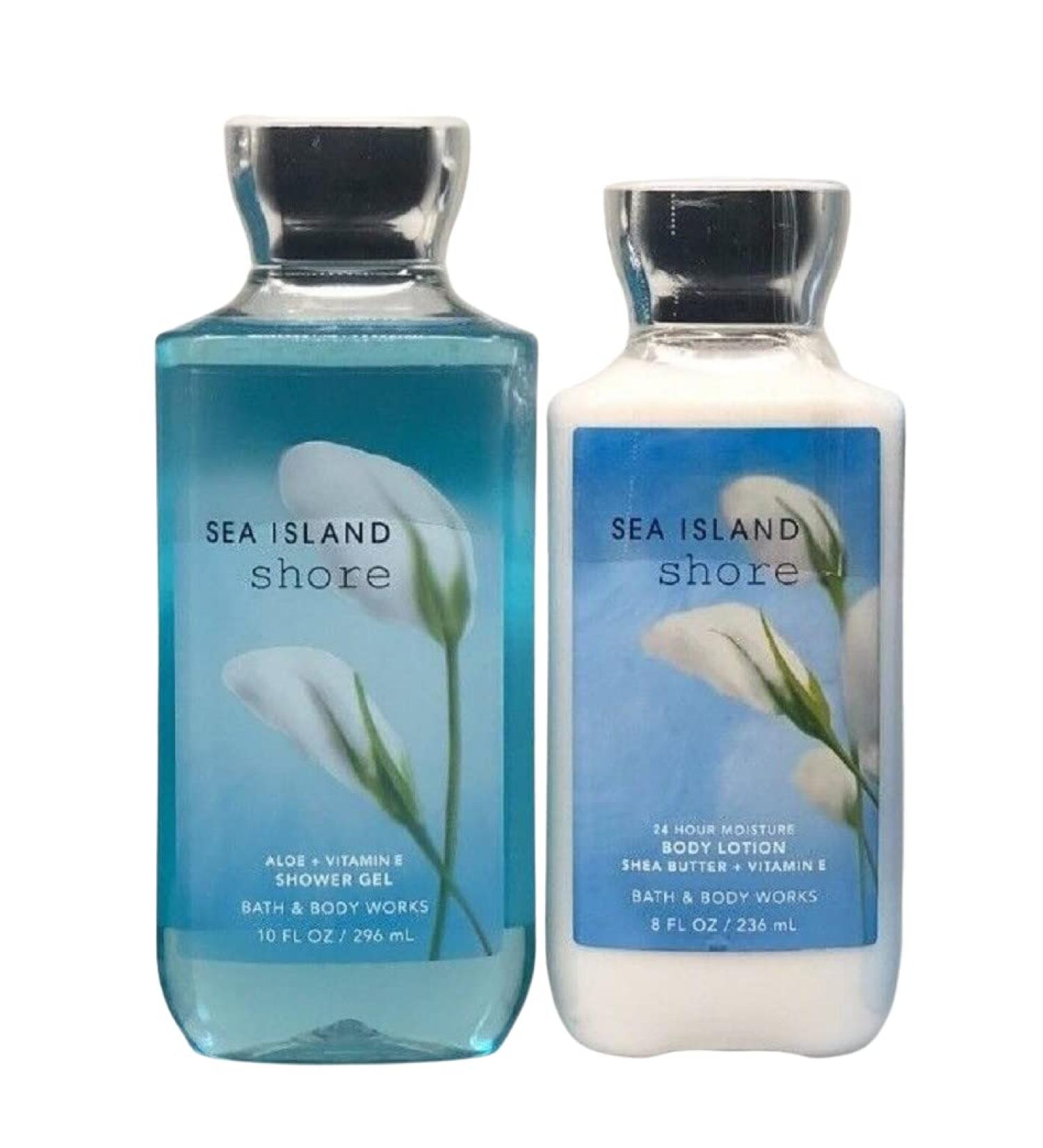 Bath and Body Works Sea Island Shore Gift Set - Shower Gel and Body Lotion - Buy Online on GoSupps.com