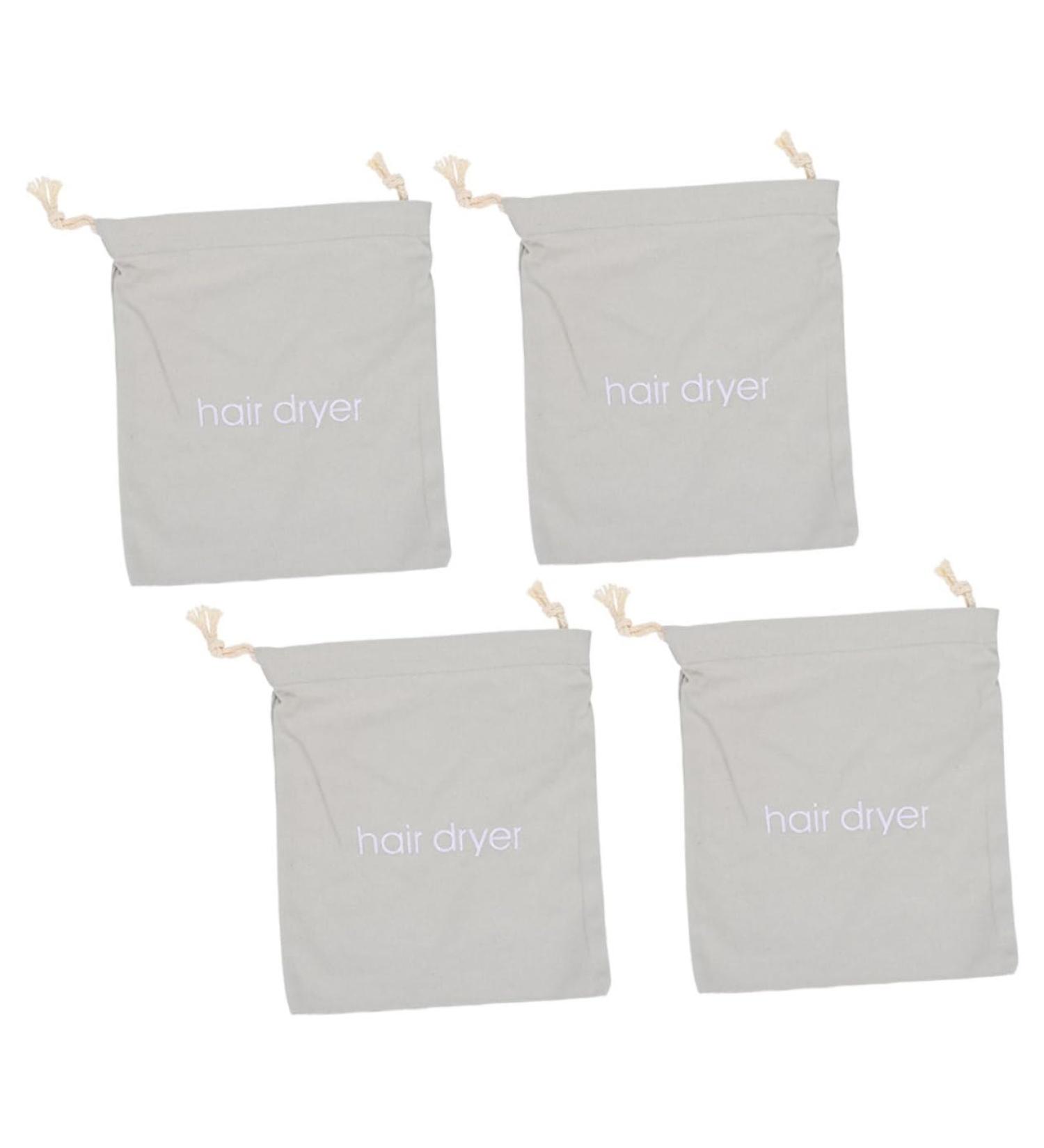 FRCOLOR 4pcs Hair Dryer Storage Bag Storage Bags Travel Tote Bags Canvas Cosmetic Bags Travel Bag Universal 33x30cm Light Grey - Buy Online on GoSupps.com