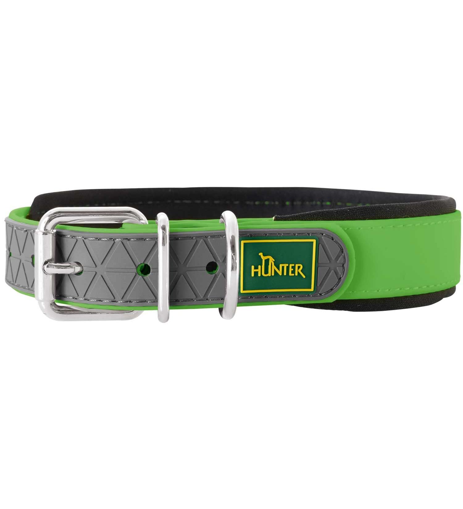 HUNTER Convenience Comfort Dog Collar - Plastic & Neoprene 60L Apple Green - International Shipping Available - Buy Online on GoSupps.com
