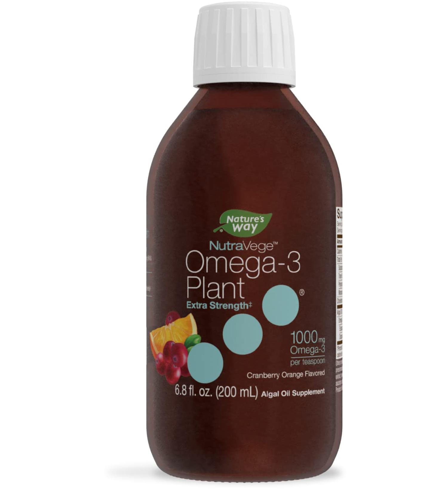 Ascenta NutraVege Omega-3 Extra Strength - Cranberry Orange, 1000 mg, 200 ml - Buy Online on GoSupps.com