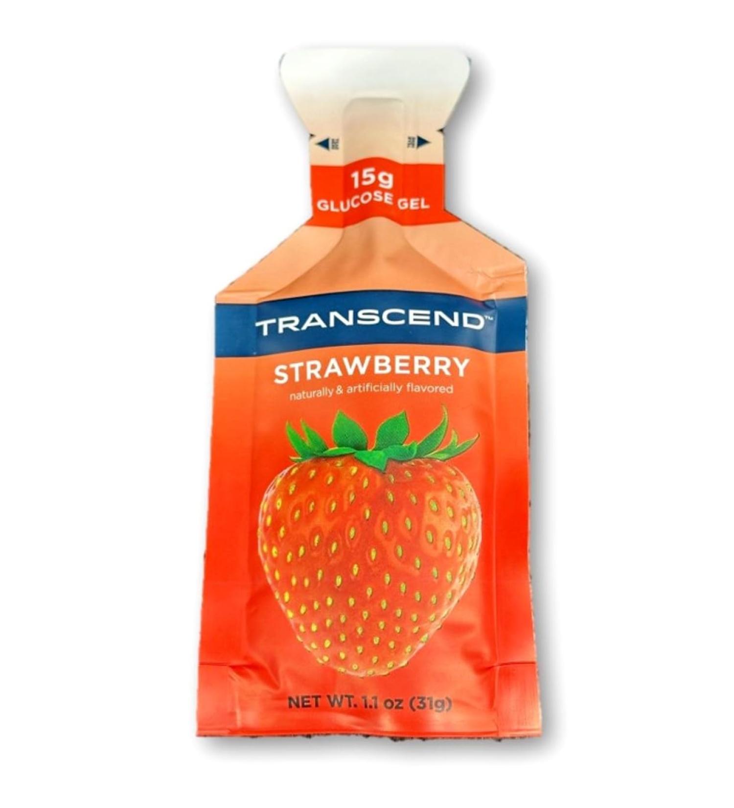 Strawberry Flavored Glucose Gels - Fast-Acting 15g in 12 Packets | International Shipping Available - Buy Online on GoSupps.com