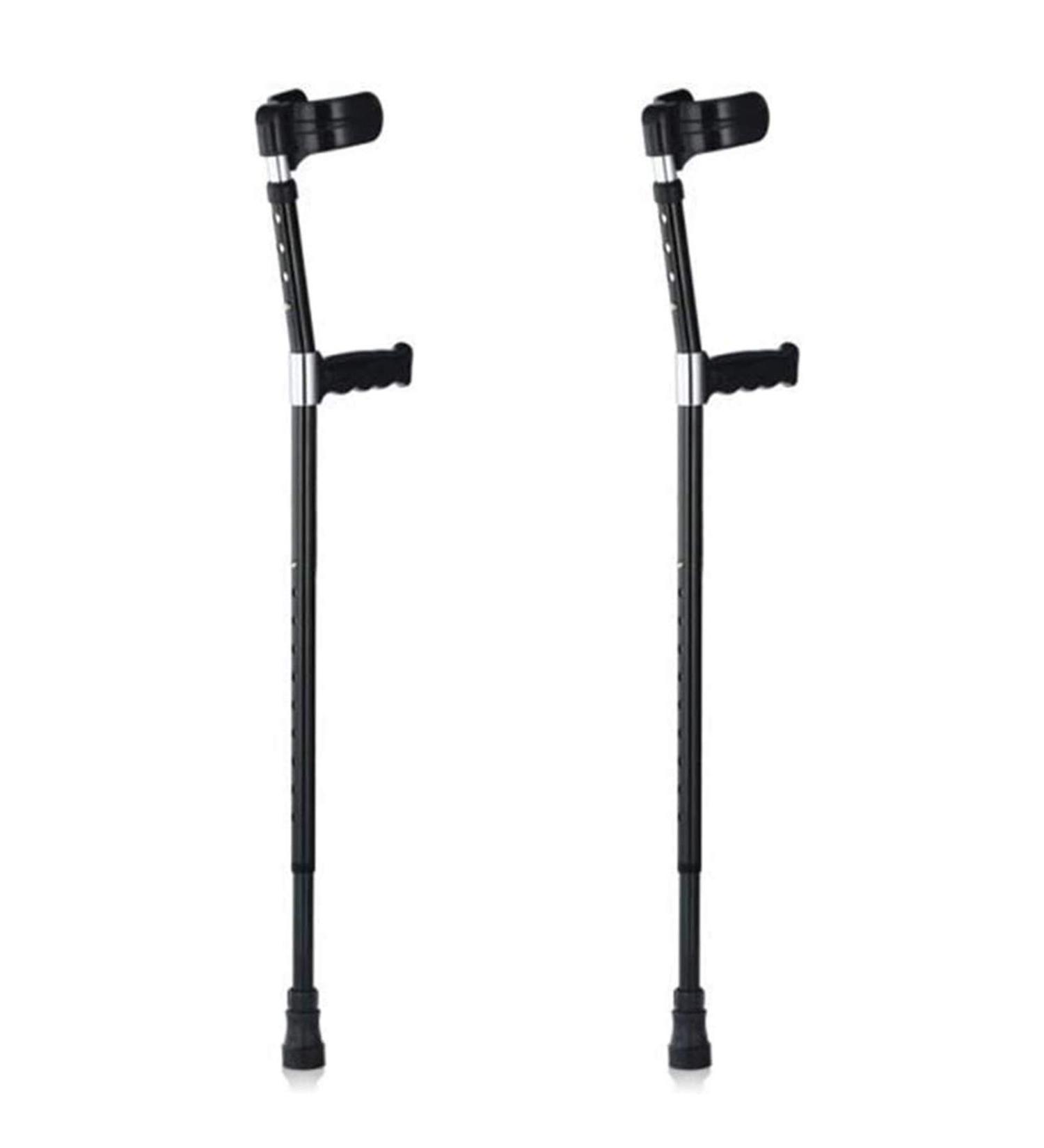 Arm Cuff Crutch Forearm Crutches Balancing Mobility Aid Height Adjustable Cane for Elderly Disabled Walking Stick 1 Pair - Buy Online on GoSupps.com