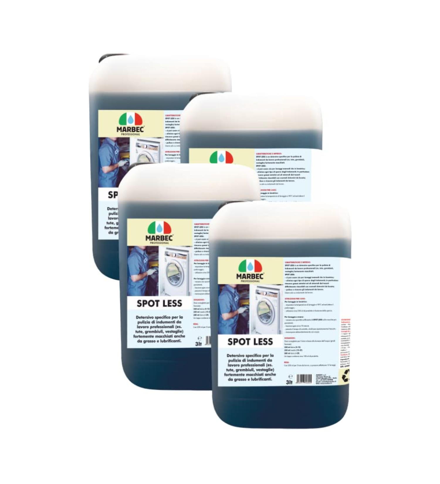 Marbec Spot Less 3LTX4STCK - Premium Detergent for Grease & Lubricant Stains on Work Clothing - 3L - Buy Online on GoSupps.com