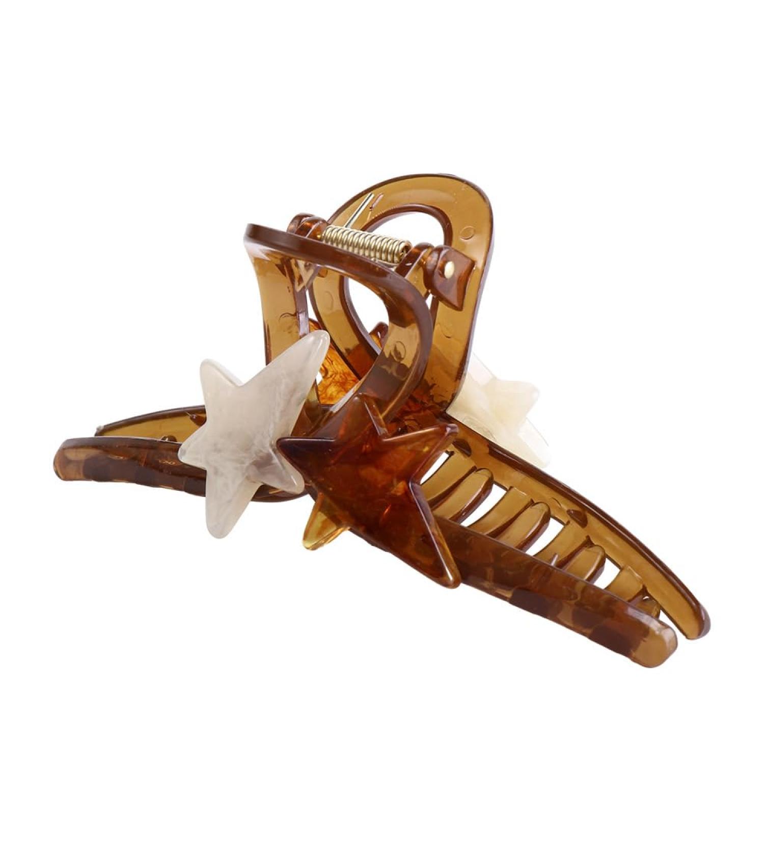 Vctitil Five-pointed Star Acrylic Hair Claws Hair Clips Ponytail Holders Shark Clip Barrettes Hair Accessories for Women Girl Thin Thick Hair(coffee) - Buy Online on GoSupps.com