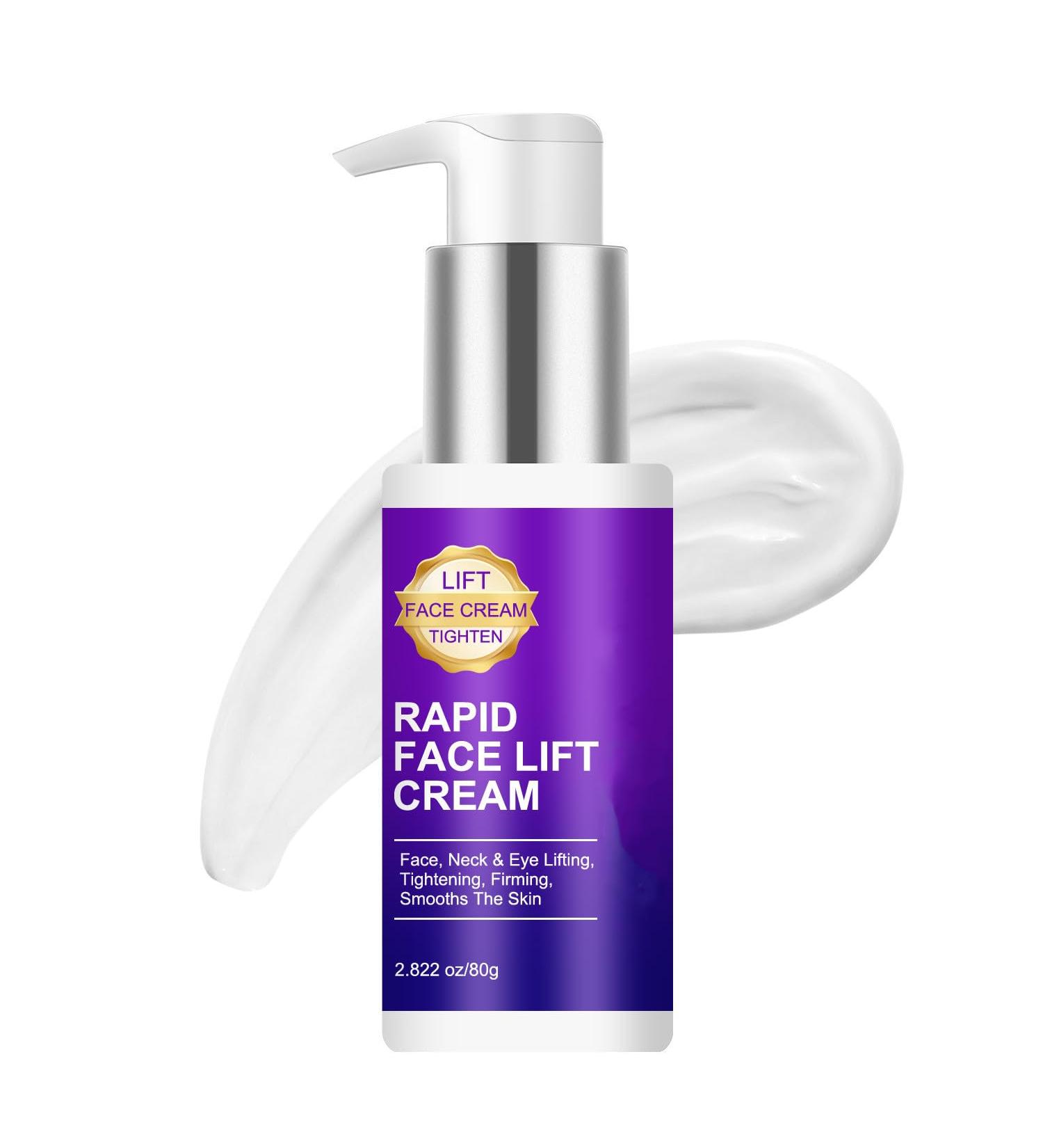 Instant Face Lift Cream with Collagen Retinol Hyaluronic Acid Temporary Skin Tightening Cream for Face Neck & Eye Smooths Fine Lines Firming Lifting Moisturizing Formula 2.82 oz (80g) - Buy Online on GoSupps.com