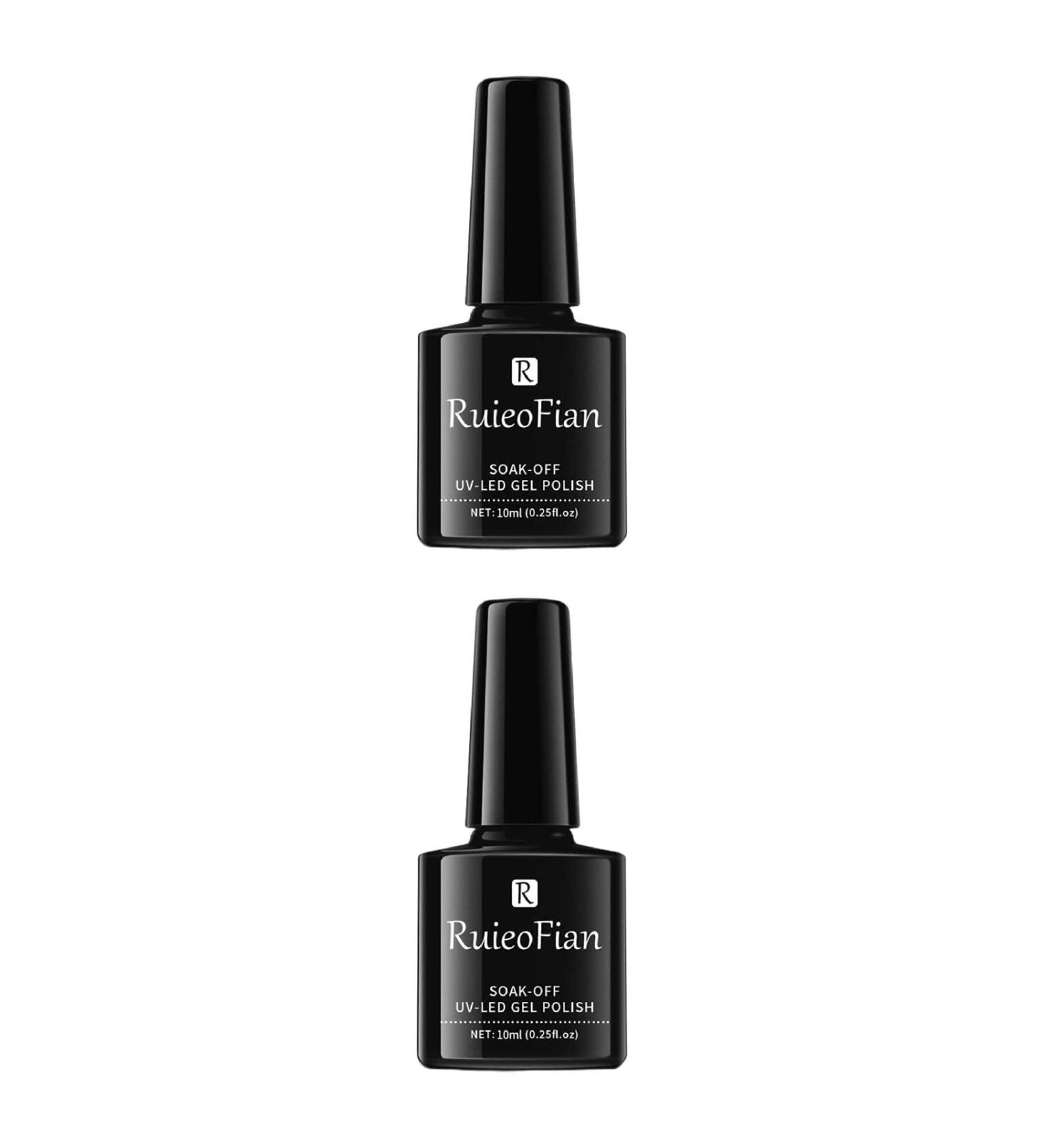 YOXIER Nail Polish Semi-Permanent UV Varnish Glitter Nail Art Polish Gloss for Lady 32 2 Pcs