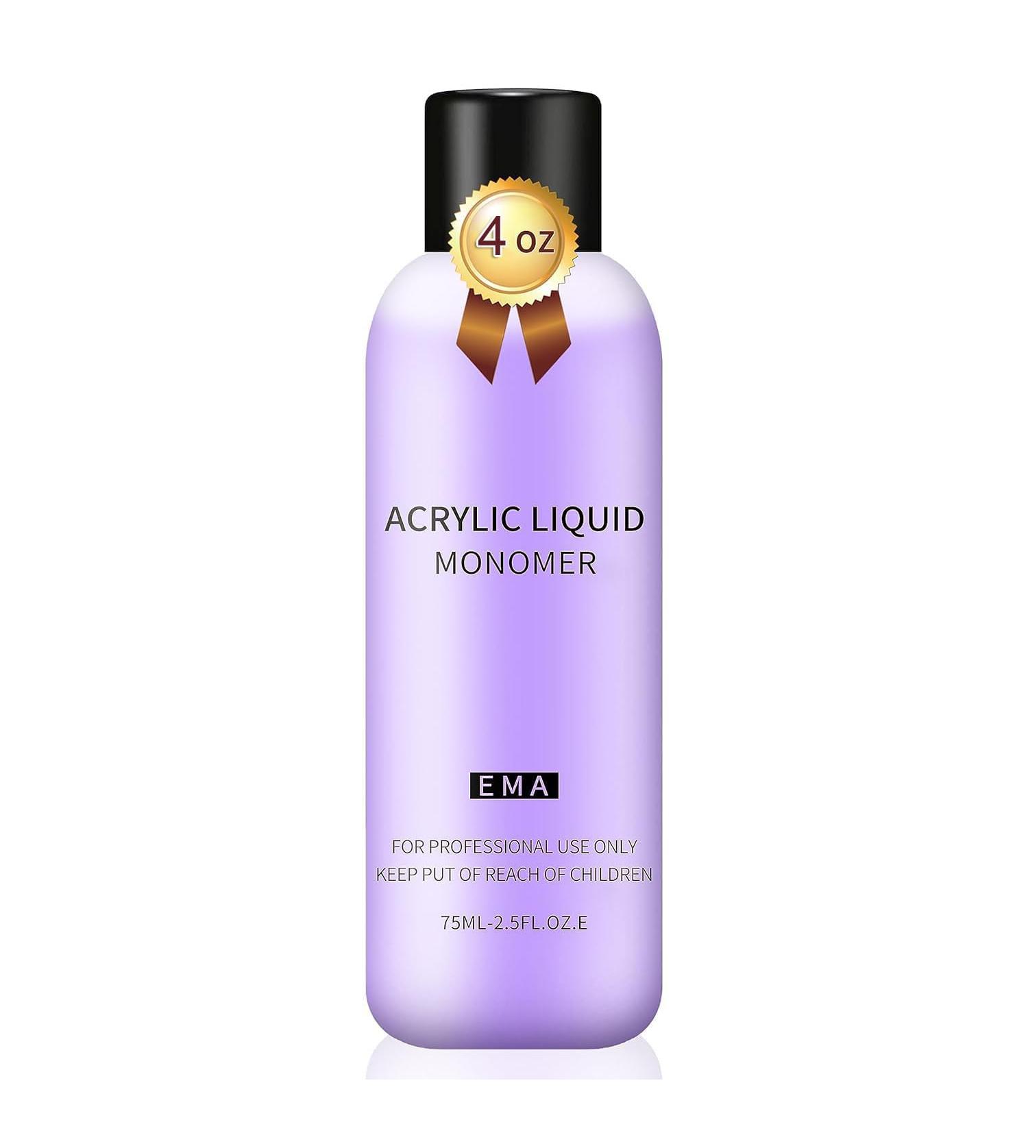 Acrylic Nail Liquid 4oz - Monomer for Acrylic Nails DIY Nail Art & Extensions | Best Quality Acrylic Monomer Liquid - Buy Online on GoSupps.com