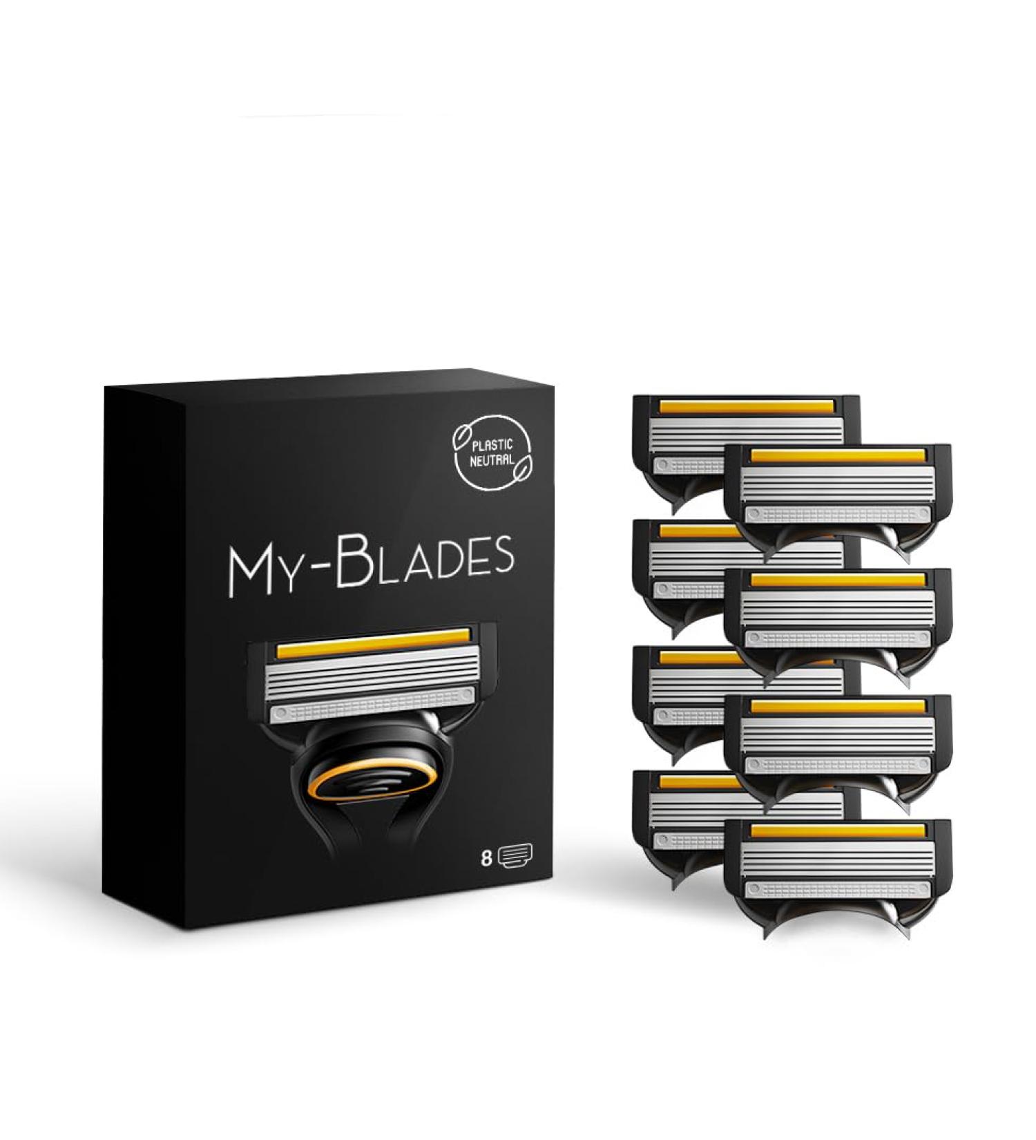 My-Blades 8 Pack 5 Blade Razor Blades Replacement Blades Compatible with Gillette Fusion 5 - Buy Online on GoSupps.com