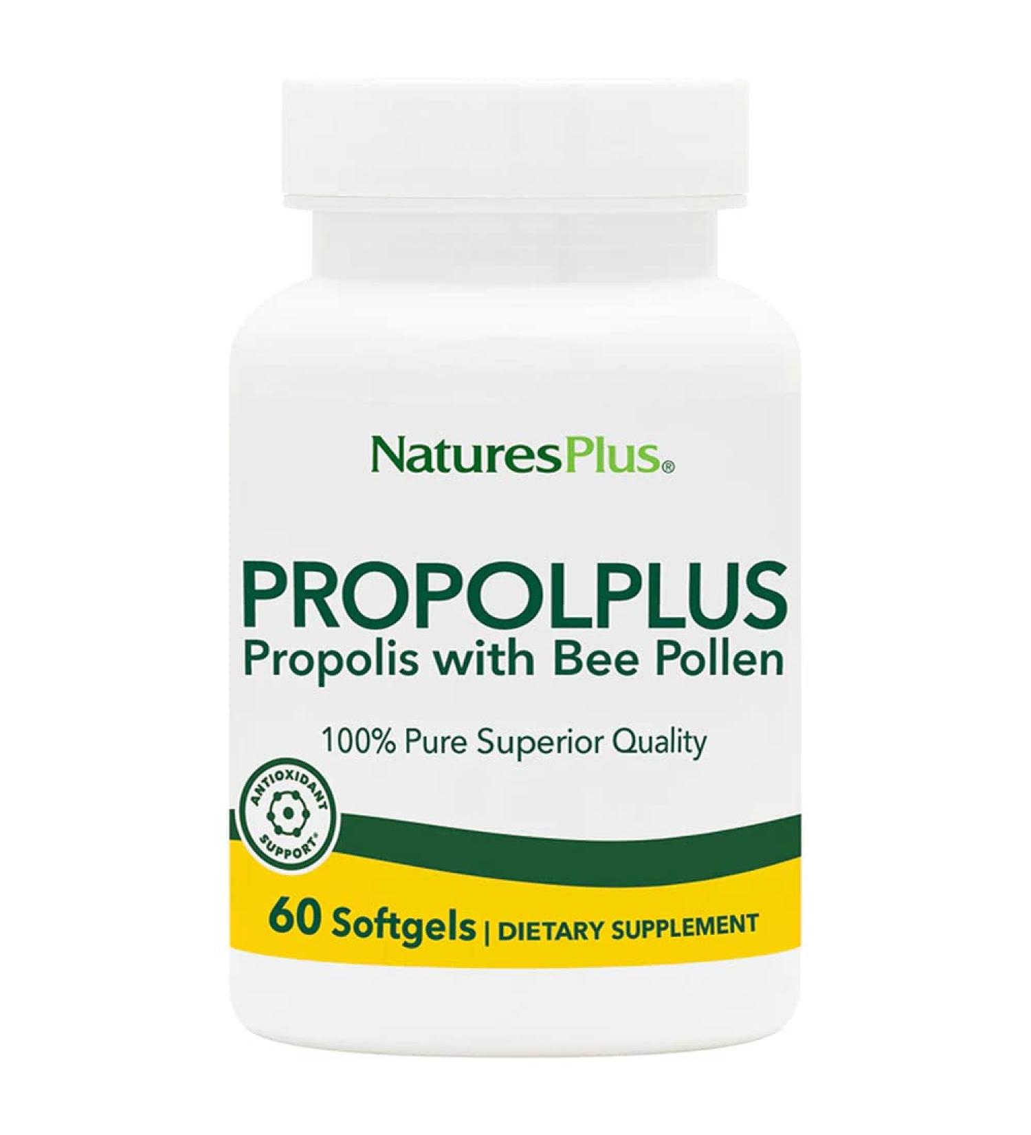 Nature's Plus Propolplus Propolis & Bee Pollen - 60 Softgels for Immune Support - Buy Online on GoSupps.com