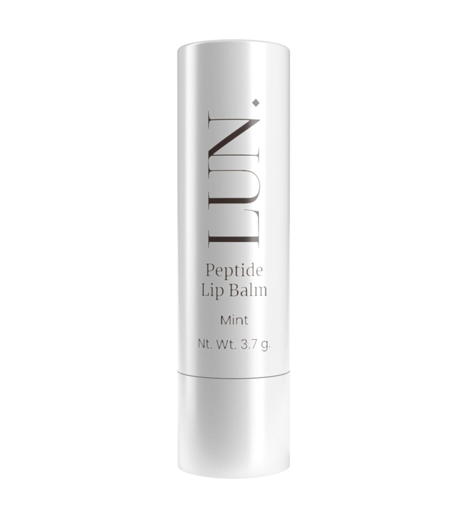Lun Peptide Lip Balm Clean Formula Hydrating with Hyaluronic Acid Peptides Blue Light Protection Untinted Mint Flavor 3.7g - Buy Online on GoSupps.com