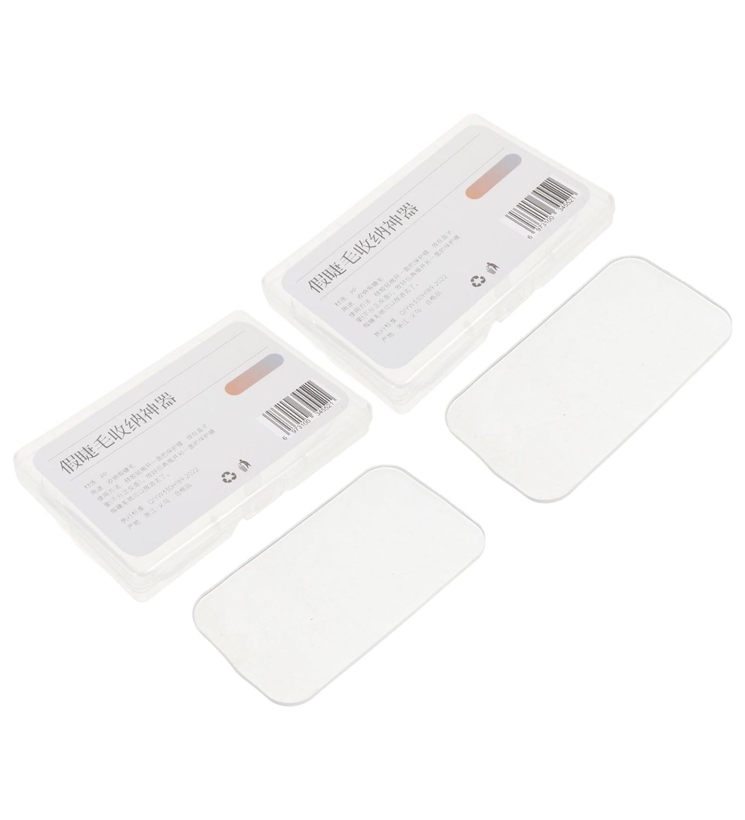 Baluue Lot de 2 Bo tes de Rangement pour Faux Cils Transparentes tuis Herm tiques Anti-Poussi re Fermeture S curis e Organisateurs Compacts pour Extensions de Cils Trousse Portable - Buy Online on GoSupps.com