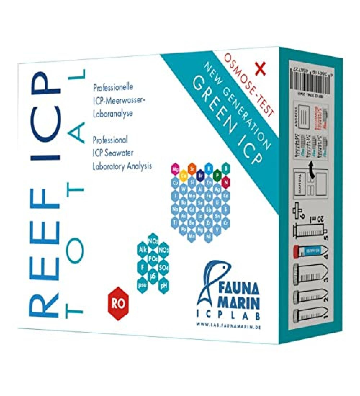 Fauna Marin SRL ICP-Test-TOTAL over 90 values water analysis of the most important macro and trace elements ICP Total