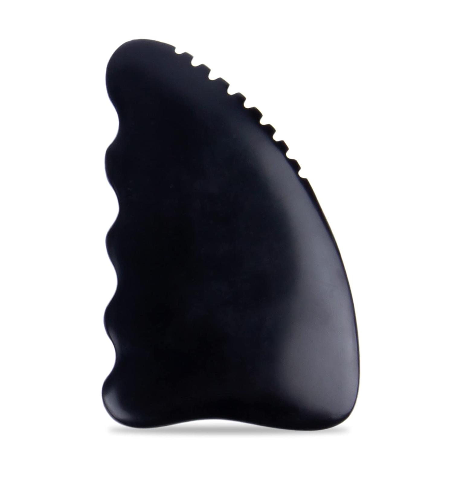 Ori MAGICI 3D Gua Sha Stone with 9-Edge Bian Stone for Gentle Scraping Massage - Black - Buy Online on GoSupps.com
