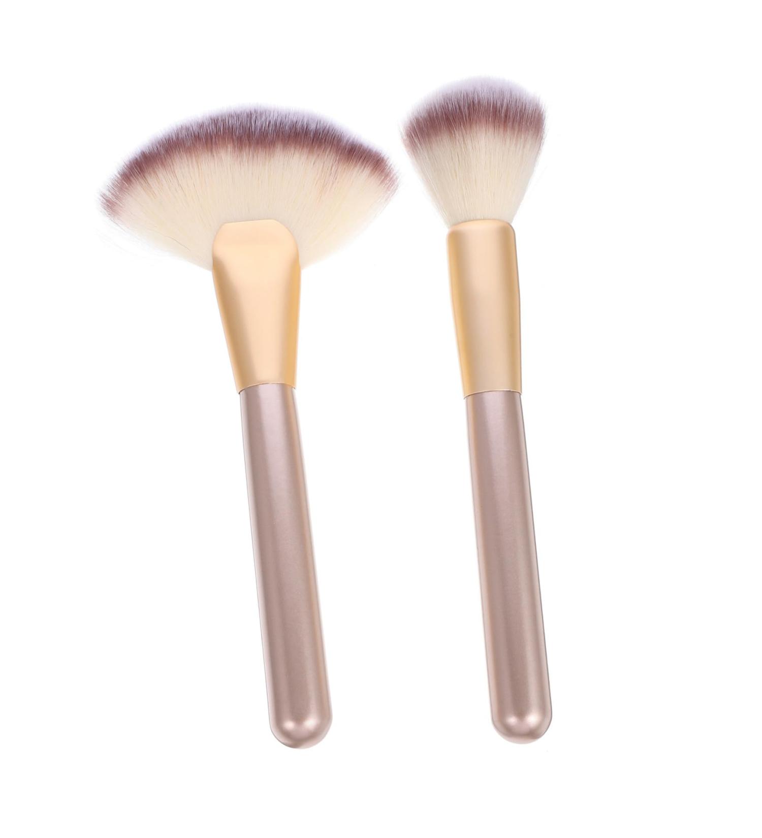 Beavorty 3 Sets Makeup Brush Face Makeup Brush Applicator Facial Facial Tools Fan Makeup Brush Cosmetic Brush Blush Corrugated Silk Nylon Wool Woman Sponge Highlight - Buy Online on GoSupps.com