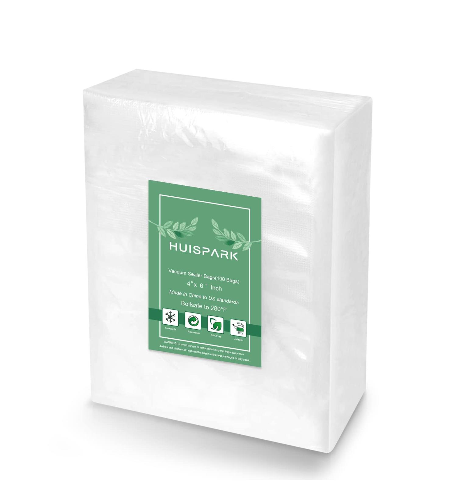 100 Pack 4x6 Inch Vacuum Sealer Bags | Heavy Duty, BPA Free, Smell Proof | Commercial Grade for Sous Vide, Boilsafe and Freezing | Airtight Food Storage Solution - Buy Online on GoSupps.com