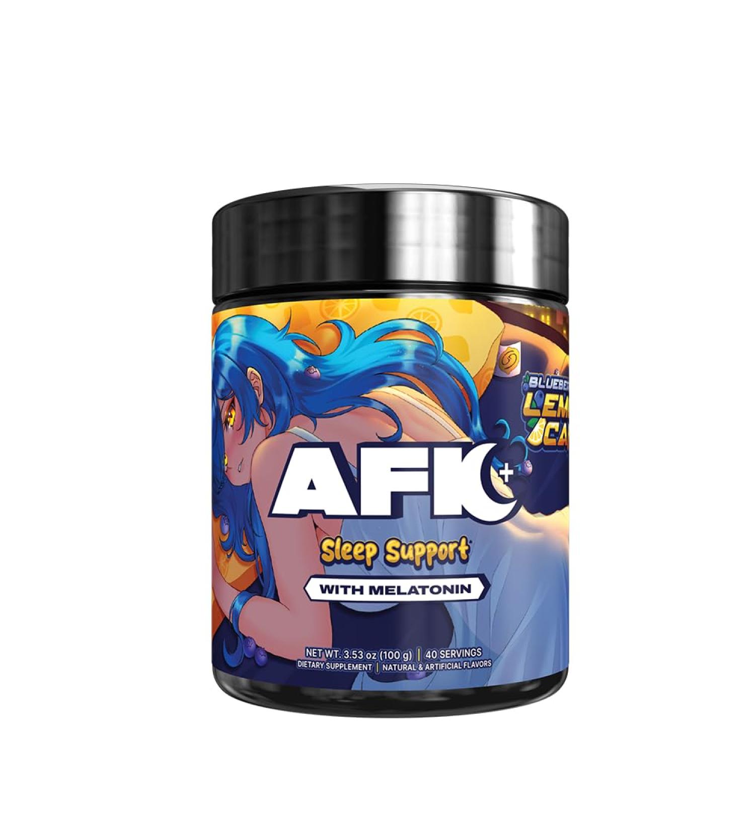 Gamer Supps AFK+ (with Melatonin): Blueberry Lemon Cake - 40 Servings - Keto Friendly Magnesium-Focused Sleep Support Supplement Apigenin Sugar Free - Buy Online on GoSupps.com