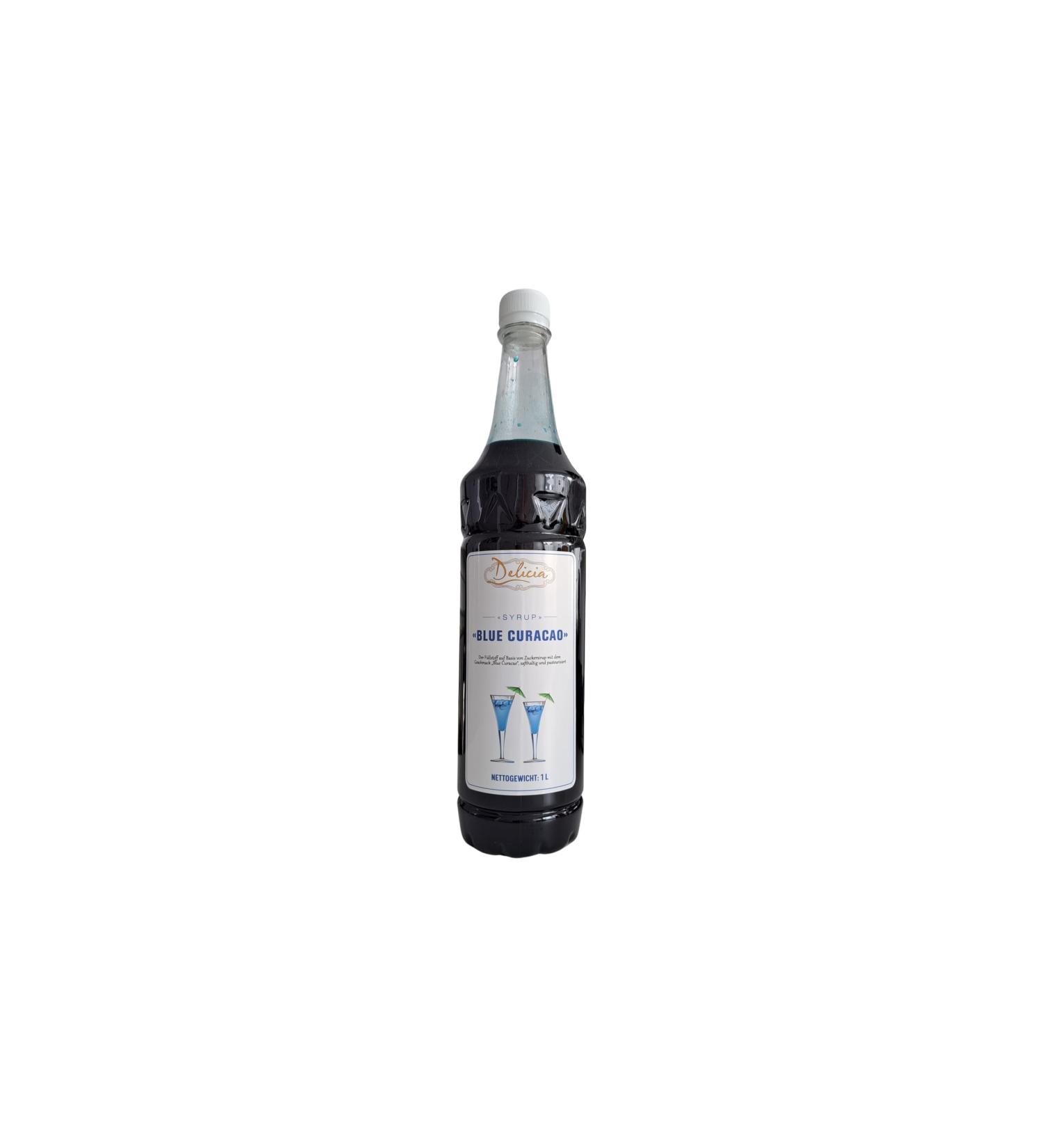 "Blue Curacao" desserts syrup |Seductive Delicia syrup in a 1l bottle |Sweet agents can be used in versatile - develop your creativity Blue Caracao