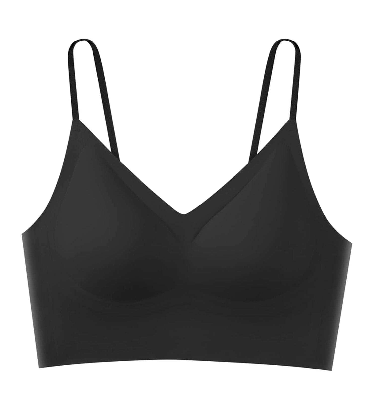 Shop Seamless Wireless Women's Bras | Comfortable Adjustable V-Neck Bralettes & Padded Bras for Everyday & Fitness - Black XL - Buy Online on GoSupps.com