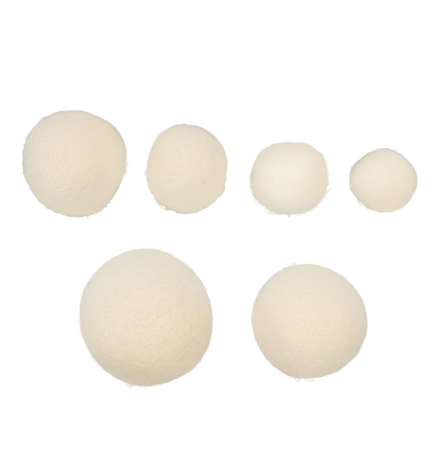 Eco-Friendly Wool Dryer Balls - Reusable Laundry Drying Balls Reduces Static & Wrinkles - Pack of 6 - Buy Online on GoSupps.com