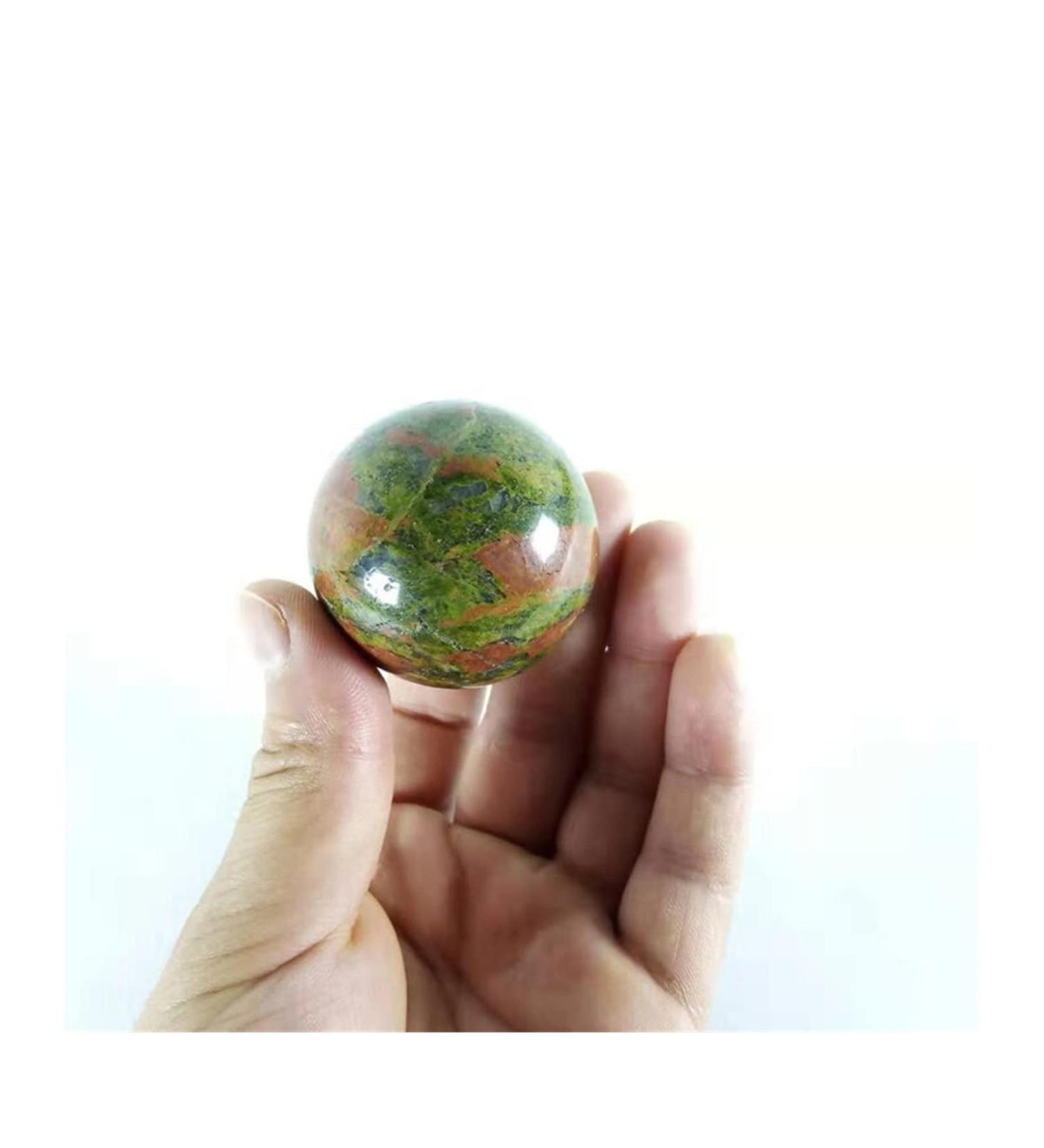 Ornament Natural Epidote Stone Rock Ruby Zoisite Quartz Spheres Ball for Decoration Gift Decoration feng Shui. (Color : 1pc 45-55mm) - Buy Online on GoSupps.com