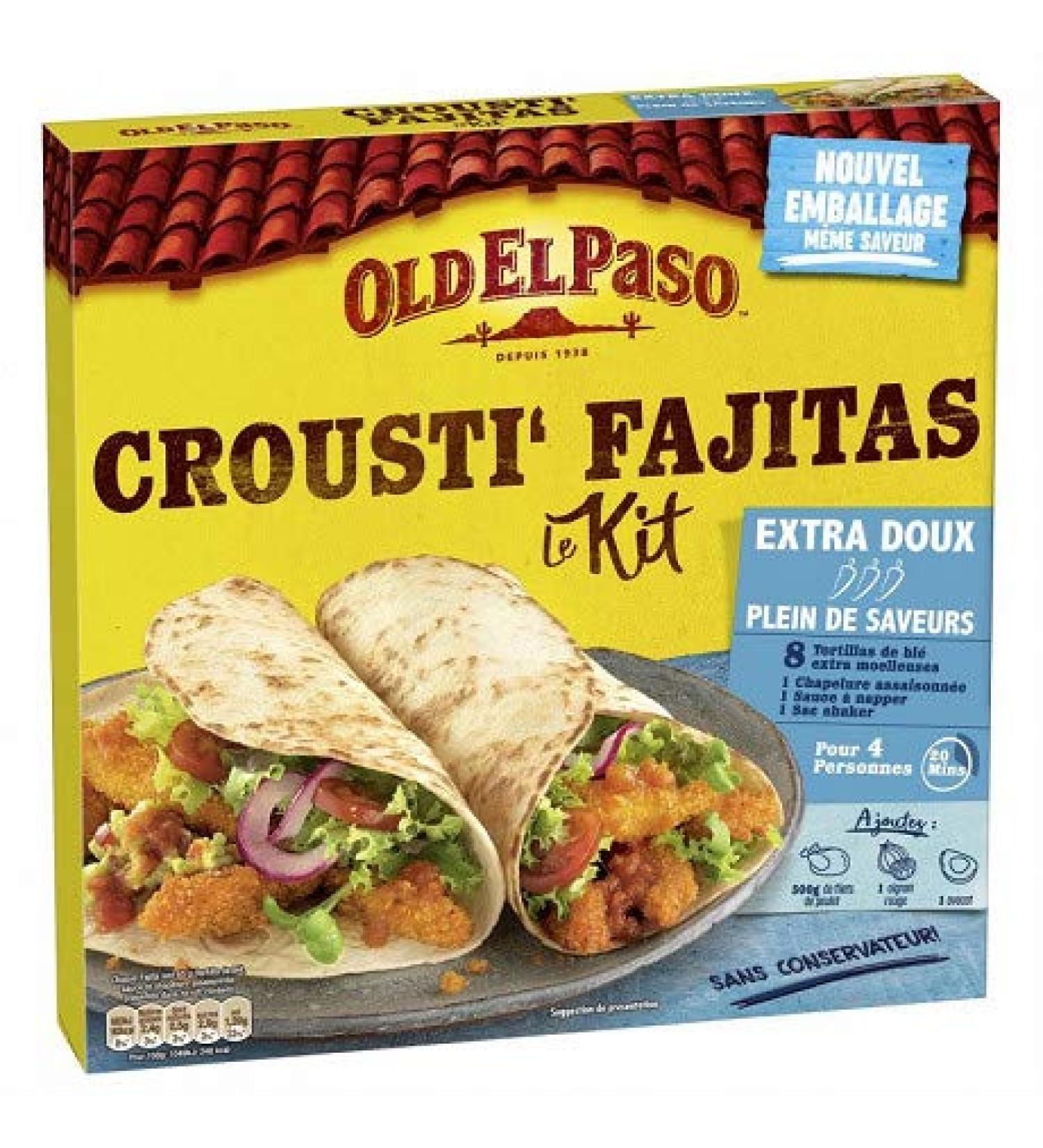 OLD EL PASO - Kit Crousti Sans Piment 521G - Lot De 3