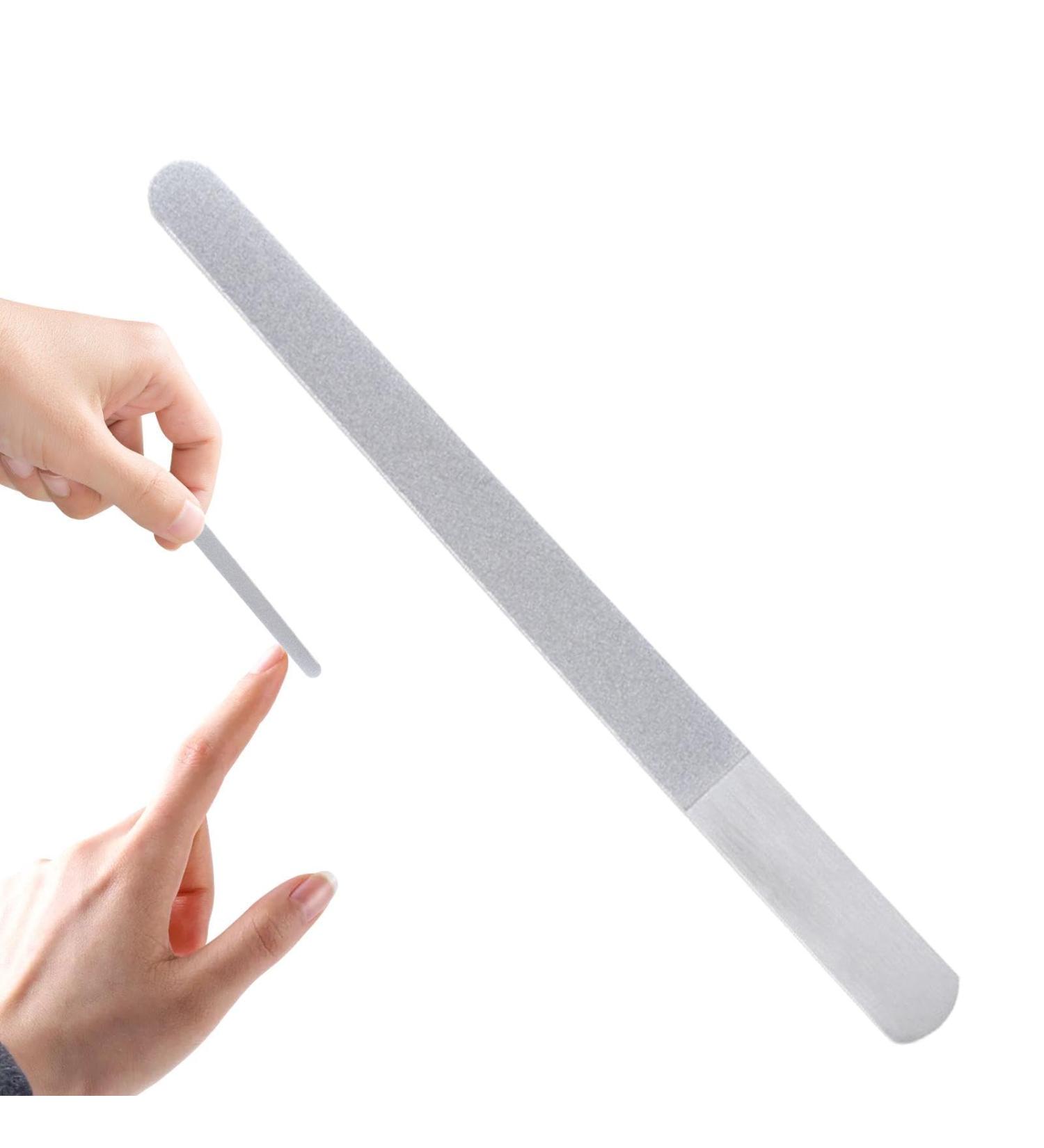 Fingernail Files Files for Nails Stainless Steel Manicure Files Toenail File for Home Use in Salon or Travel Pedicure Tool Manicure Tool Nail Care A-01 Long - Buy Online on GoSupps.com