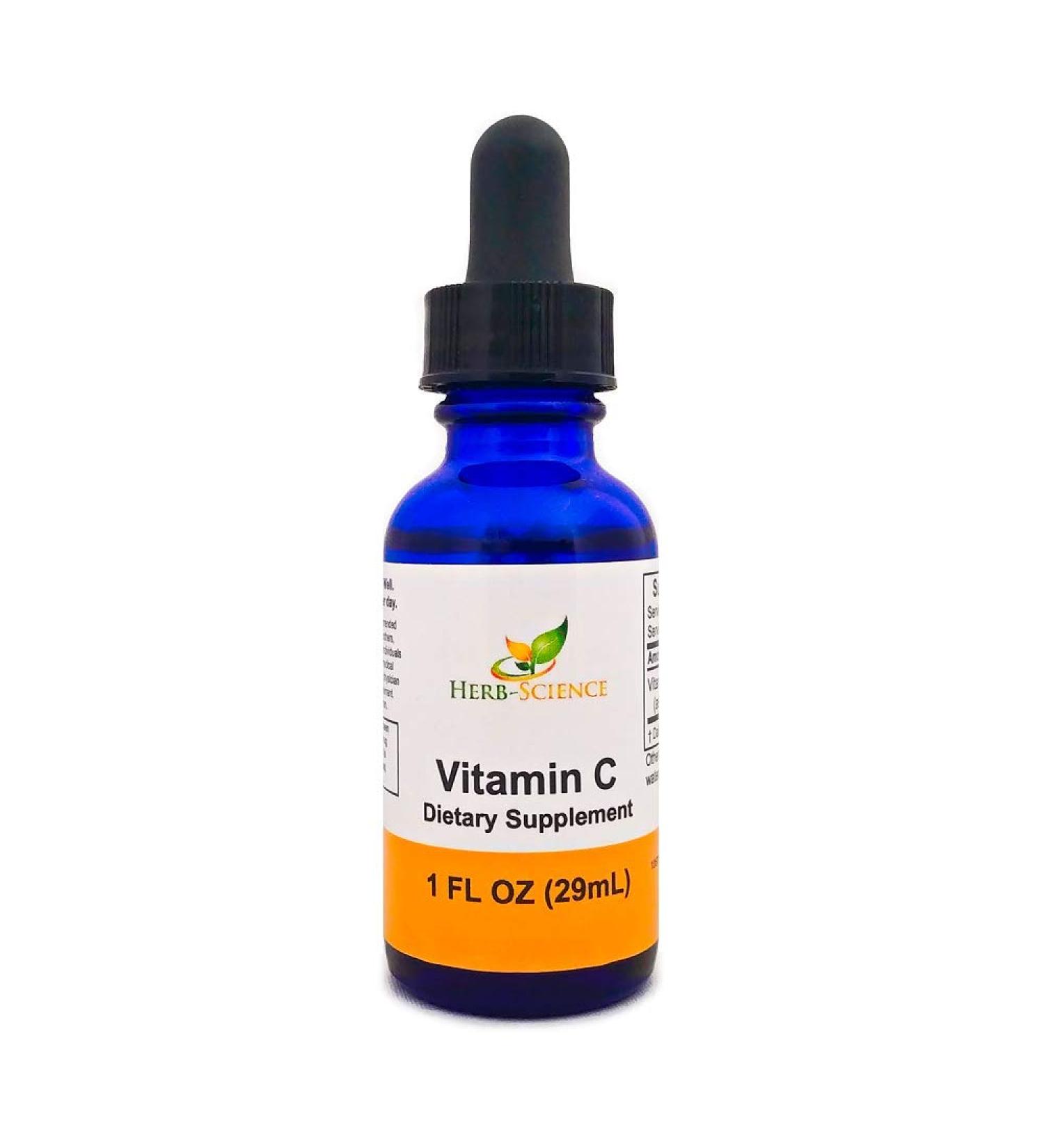 Herb-Science Liquid Vitamin C - High Absorption Fat Soluble VIT C Antioxidant Supplement Higher Bioavailability Immune System Support Alcohol Free - Buy Online on GoSupps.com