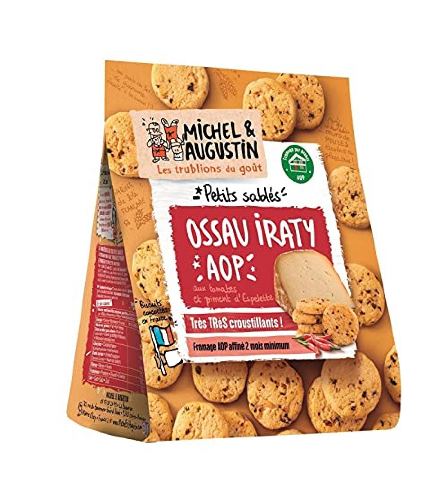  Michel et Augustin MICHEL ET AUGUSTIN - Sheep's Milk Cheese and Tomato & Chili Appetizer Shortbread 100g - Pack of 4 - Free Delivery - Buy Online on GoSupps.com