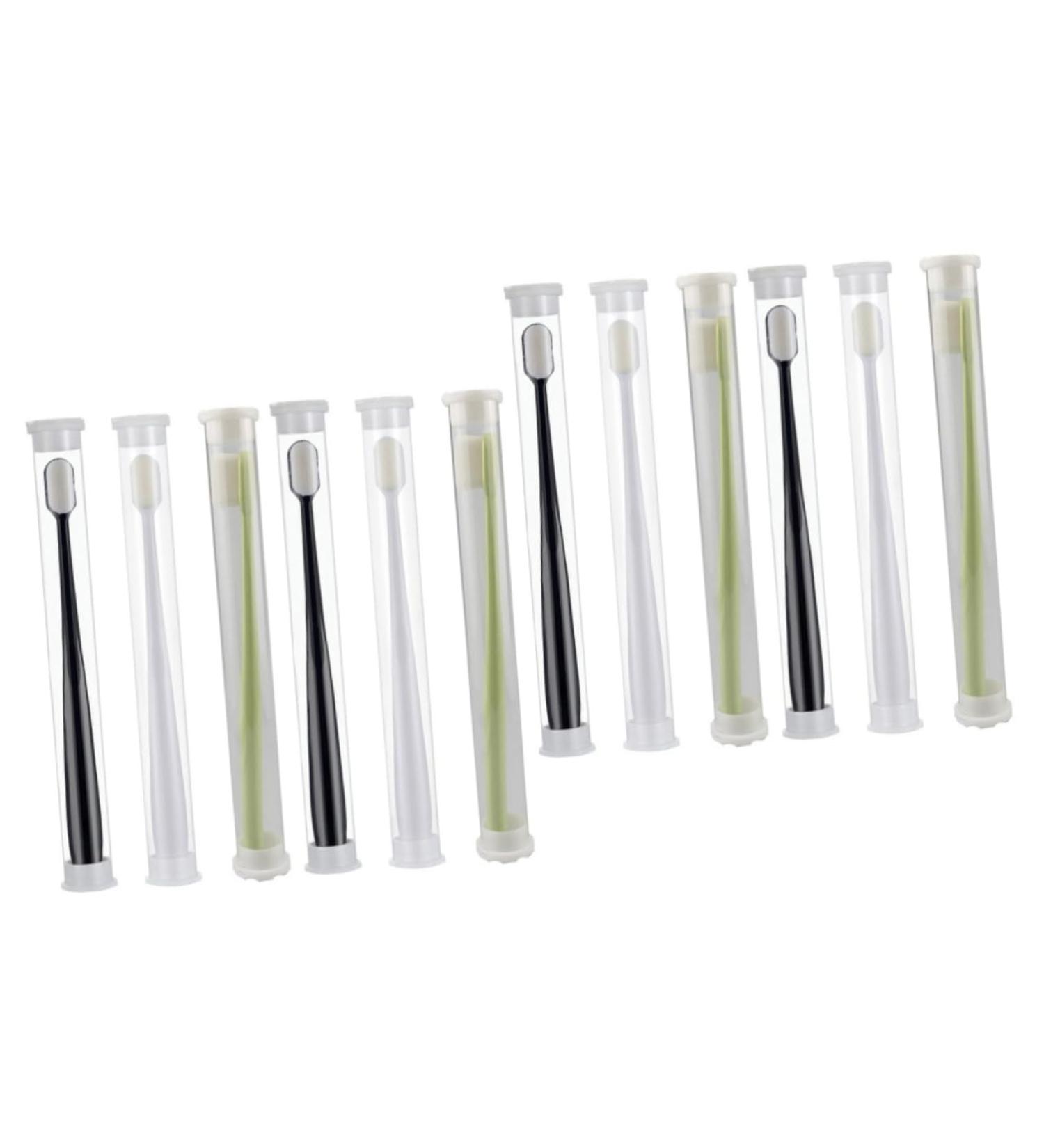 Minkissy Nano Toothbrush Set - 12 Ultra-Soft Wavy Toothbrushes for Pregnant Women | Rubber Oral Micro Toothbrush Accessories - Buy Online on GoSupps.com