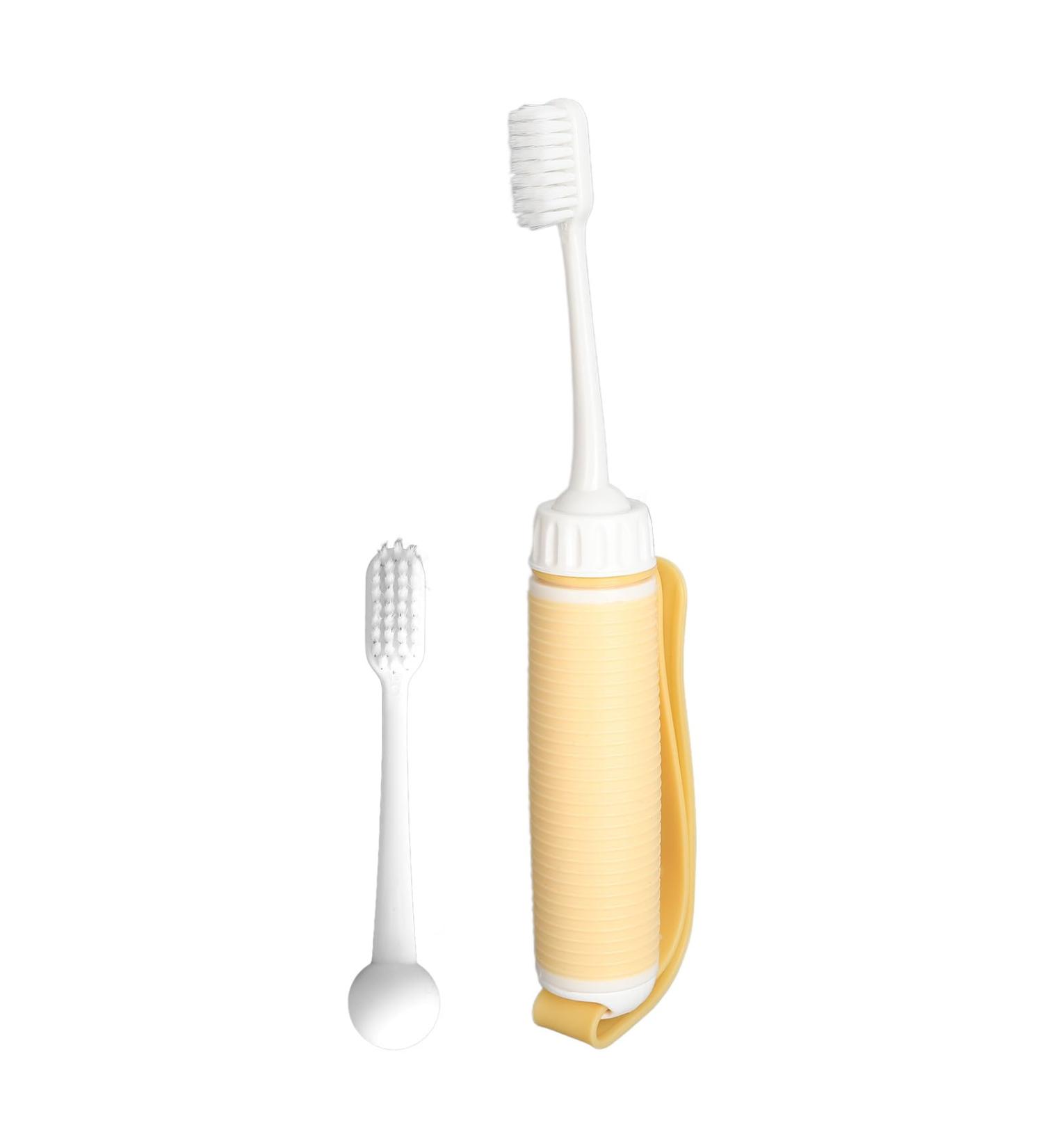 Silicone Auxiliary Toothbrush for Elderly | Non-Slip Adjustable Straps & Ergonomic Design | Enhanced Tooth Cleaning Aid - Buy Online on GoSupps.com