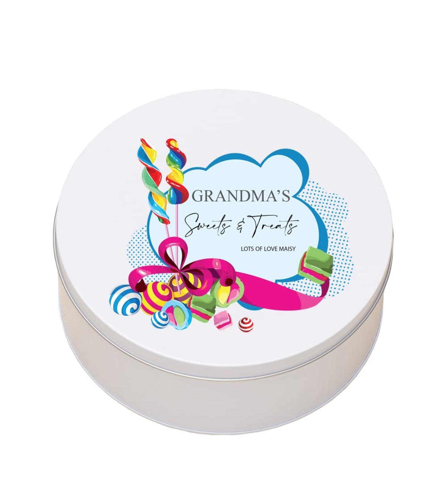Personalised Grandma's Sweet Storage Tin Gift