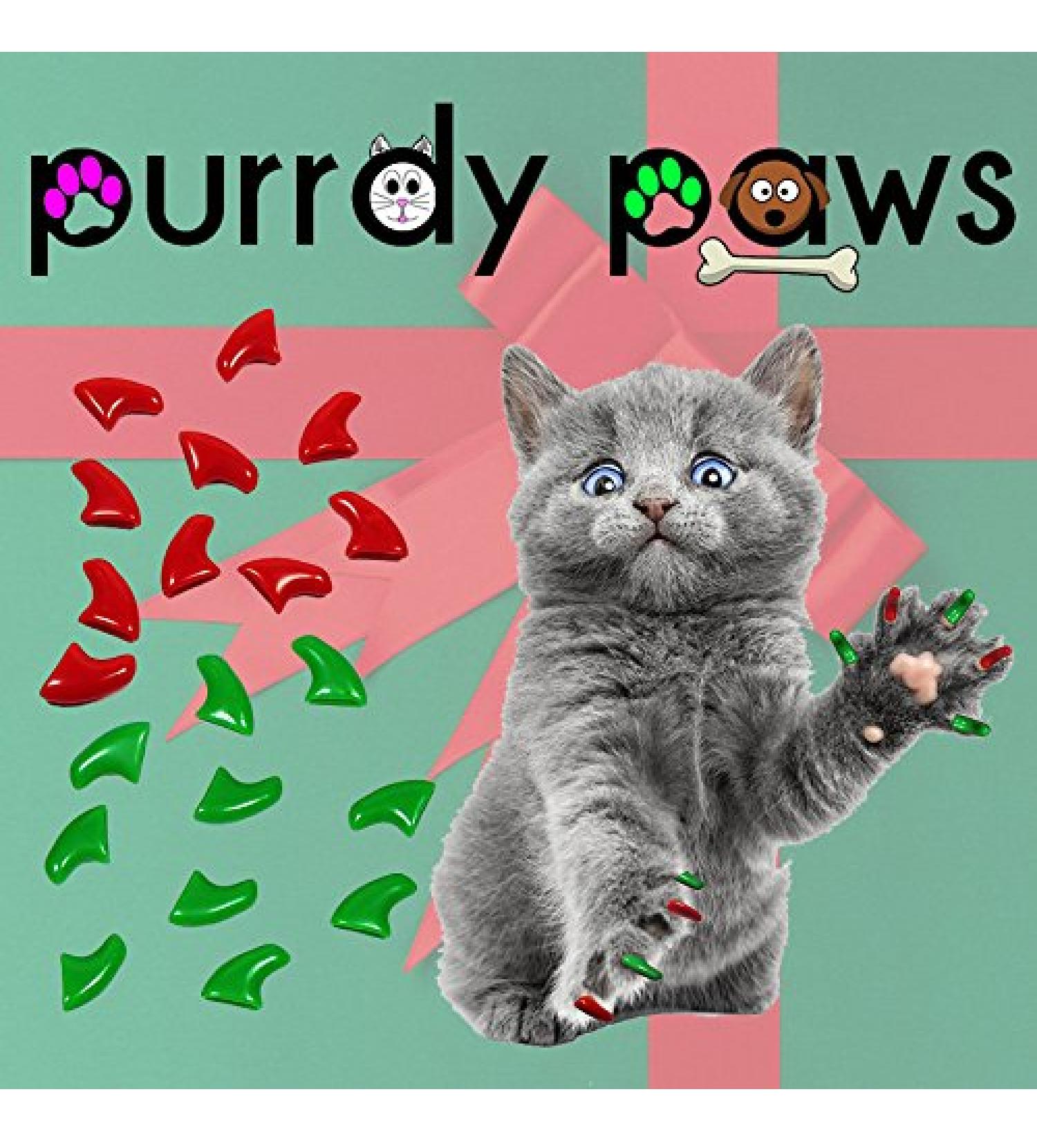 Purrdy Paws Soft Nail Caps Medium - Christmas Combo for Cat Claws - Buy Online on GoSupps.com