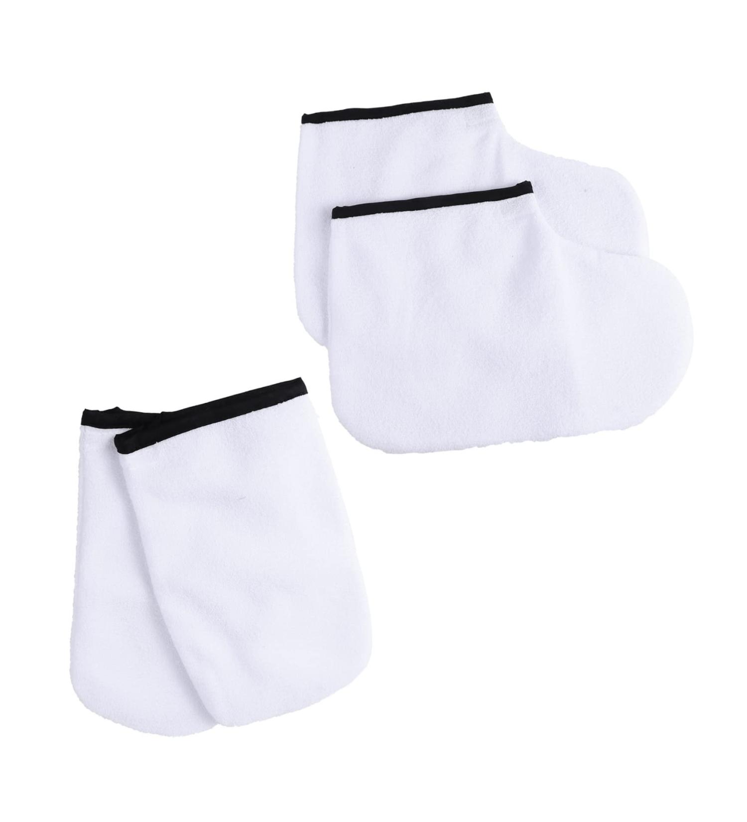 4-Pack Growth Therapy Paraffin Wax Gloves & Socks - Warmers for Hands & Feet | Perfect for Manicure & Spa Treatment - Buy Online on GoSupps.com