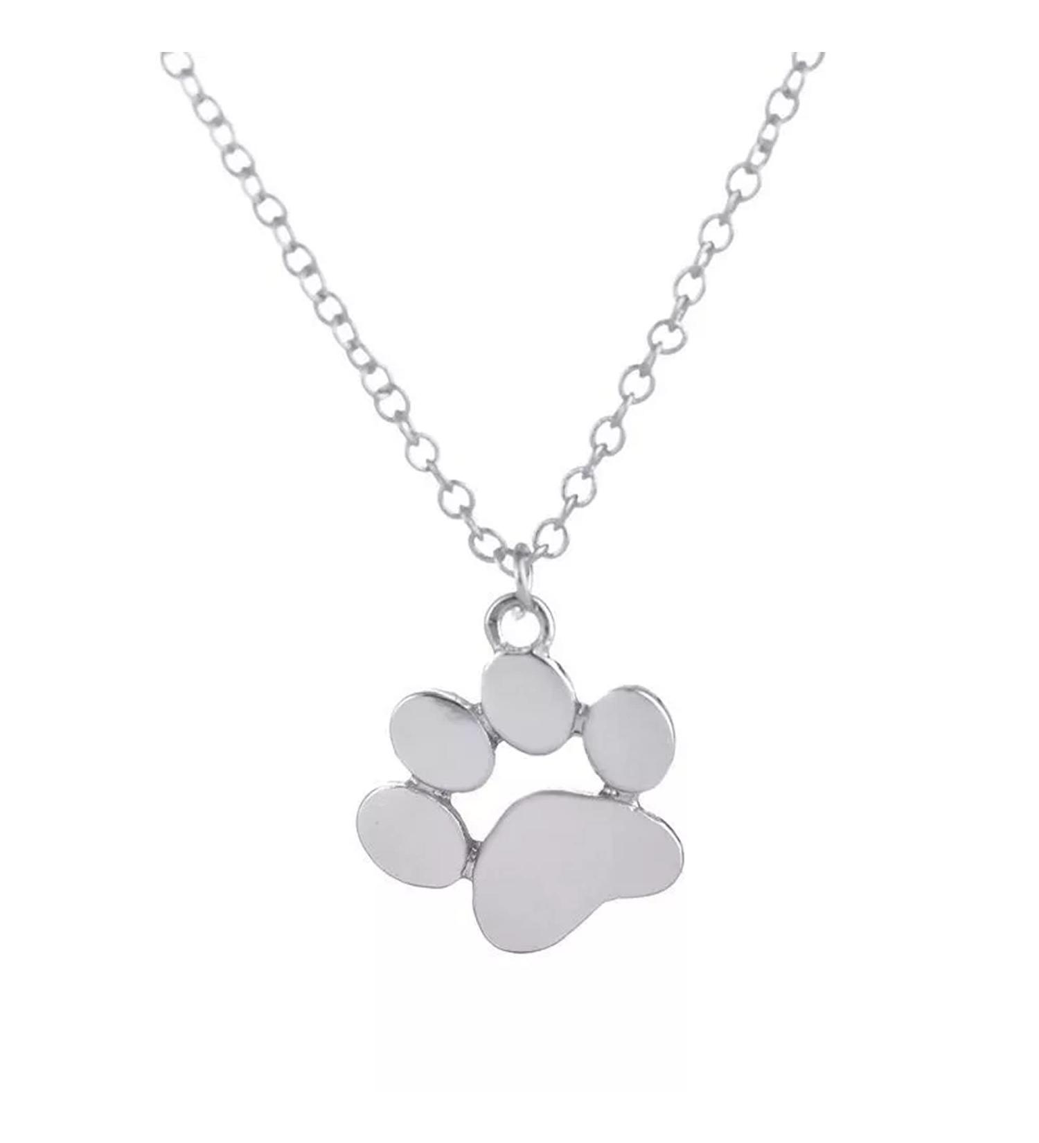 Stonham Cute Dog Paw Print Pendant Necklace - Man's Best Friend - Buy Online on GoSupps.com