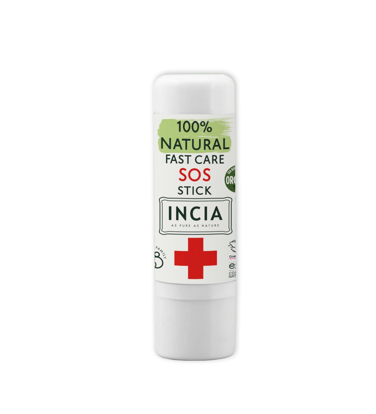 Incia Natural SOS Stick - Organic Soothing Balm for Itch Relief Bug Bite Relief & Moisturizing Dry Skin for Babies & Kids | Instant Relief from Scratches Stings & Irritation - Buy Online on GoSupps.com