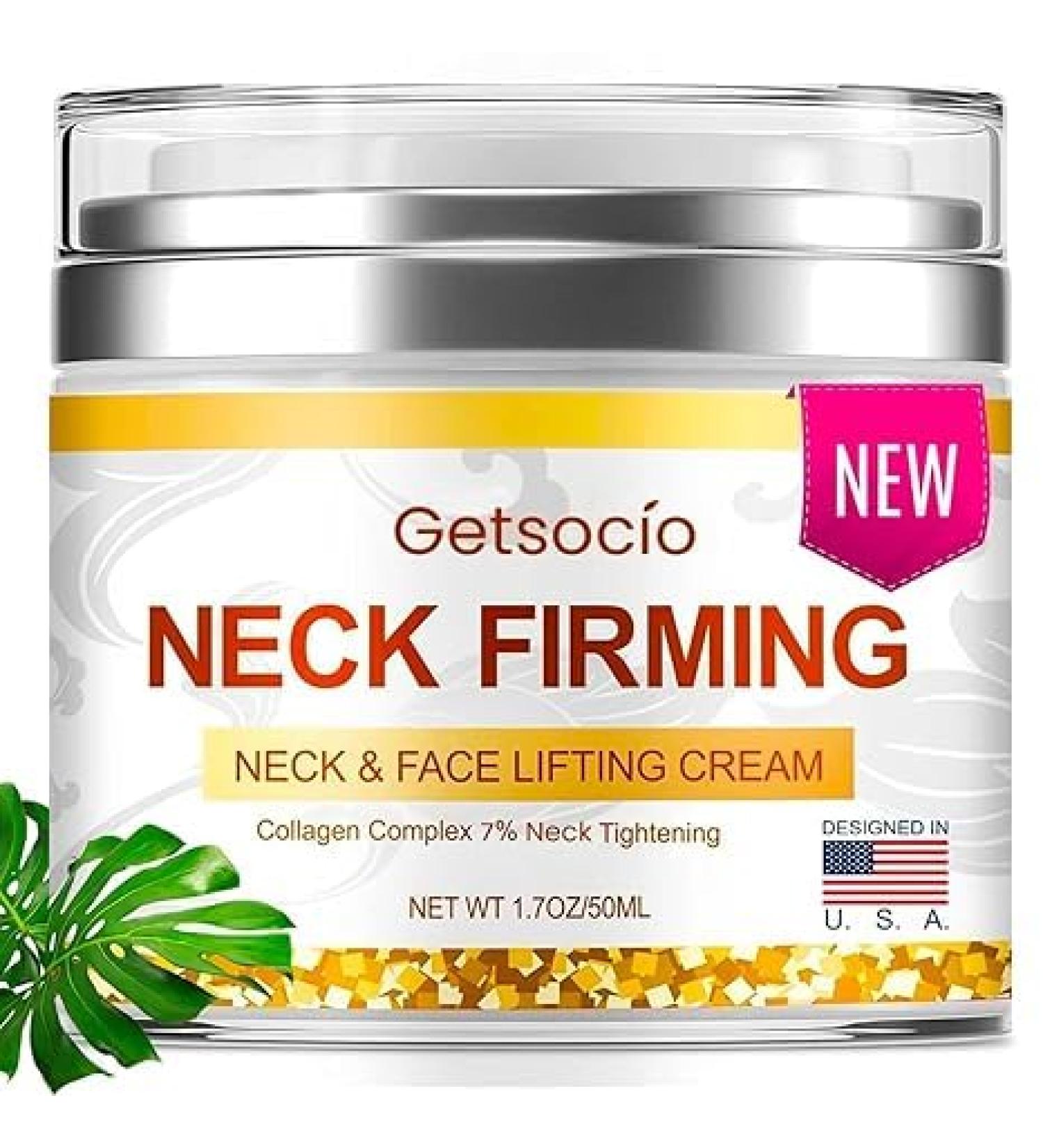 Neck Firming Cream - Anti-Aging Moisturizer with Retinol Collagen & Hyaluronic Acid for Instant Lift & Hydration - Best Wrinkle Cream for Women - Buy Online on GoSupps.com