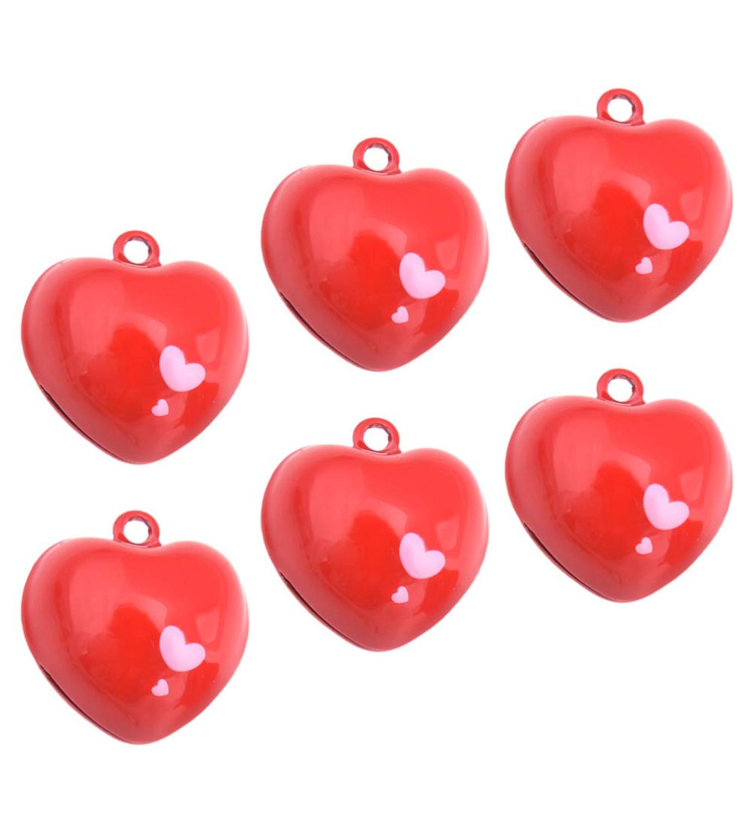 Kisangel 6Pcs Red Cat Collar Bell Heart Shaped Jewelry Charms - Pet Training Pendant for Cat & Dog Necklace - DIY Keyring Pendant - Buy Online on GoSupps.com
