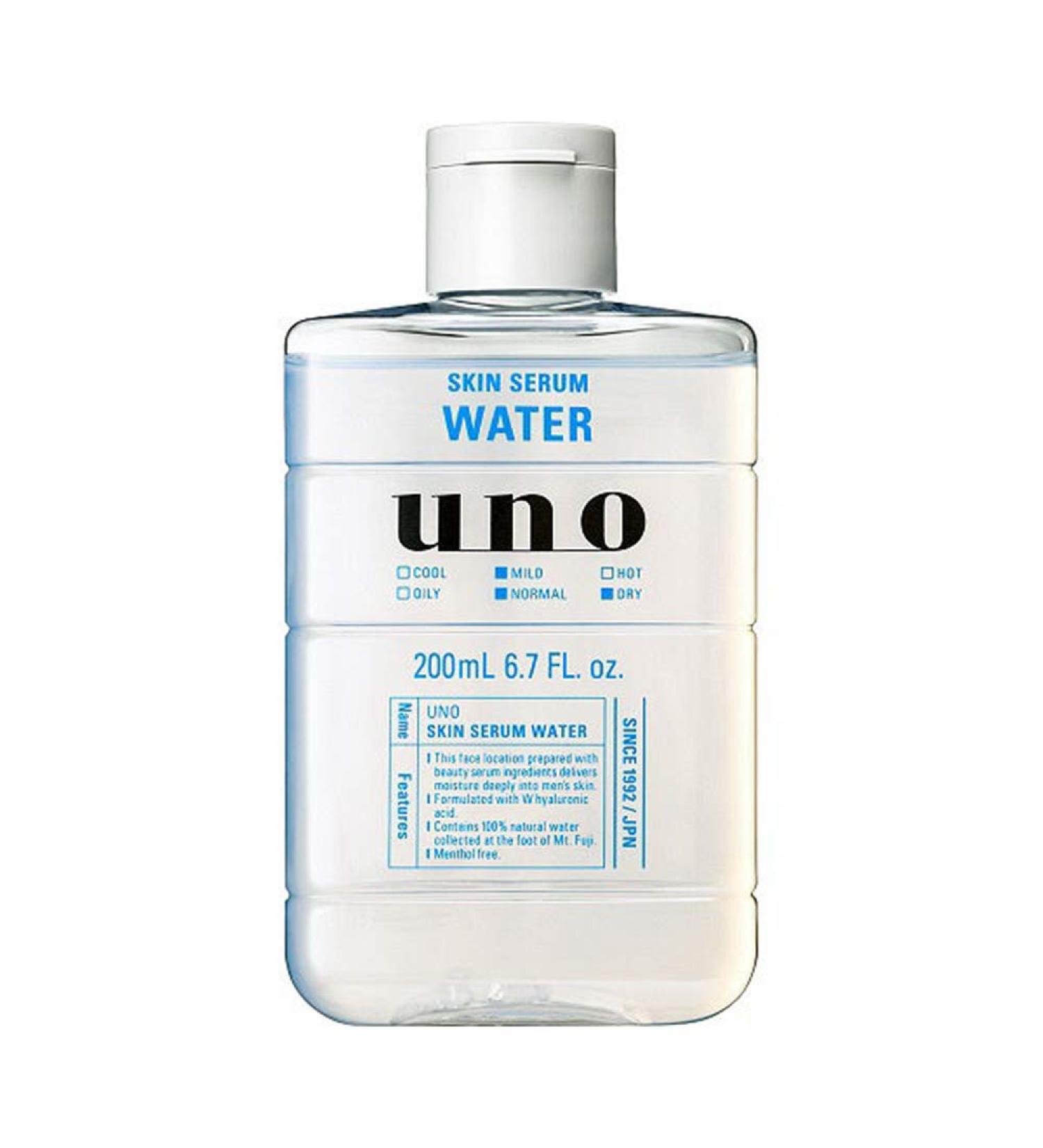 Shiseido UNO Skin Serum Water Men's Skin Lotion - 200ml (Green Tea Set)