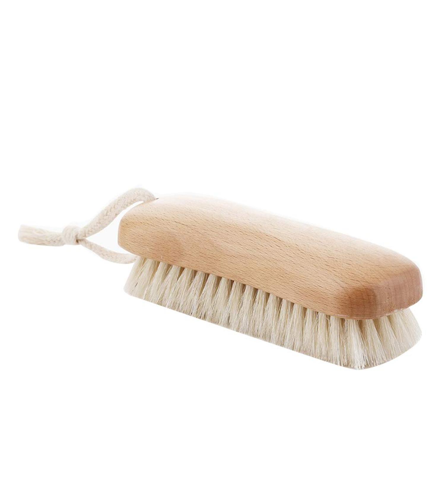 HEALIFTY Natural Beech Bristle Scrub Brush Household Laundry Brush Washing Clothes Brush Shoes Wash Brush - Buy Online on GoSupps.com
