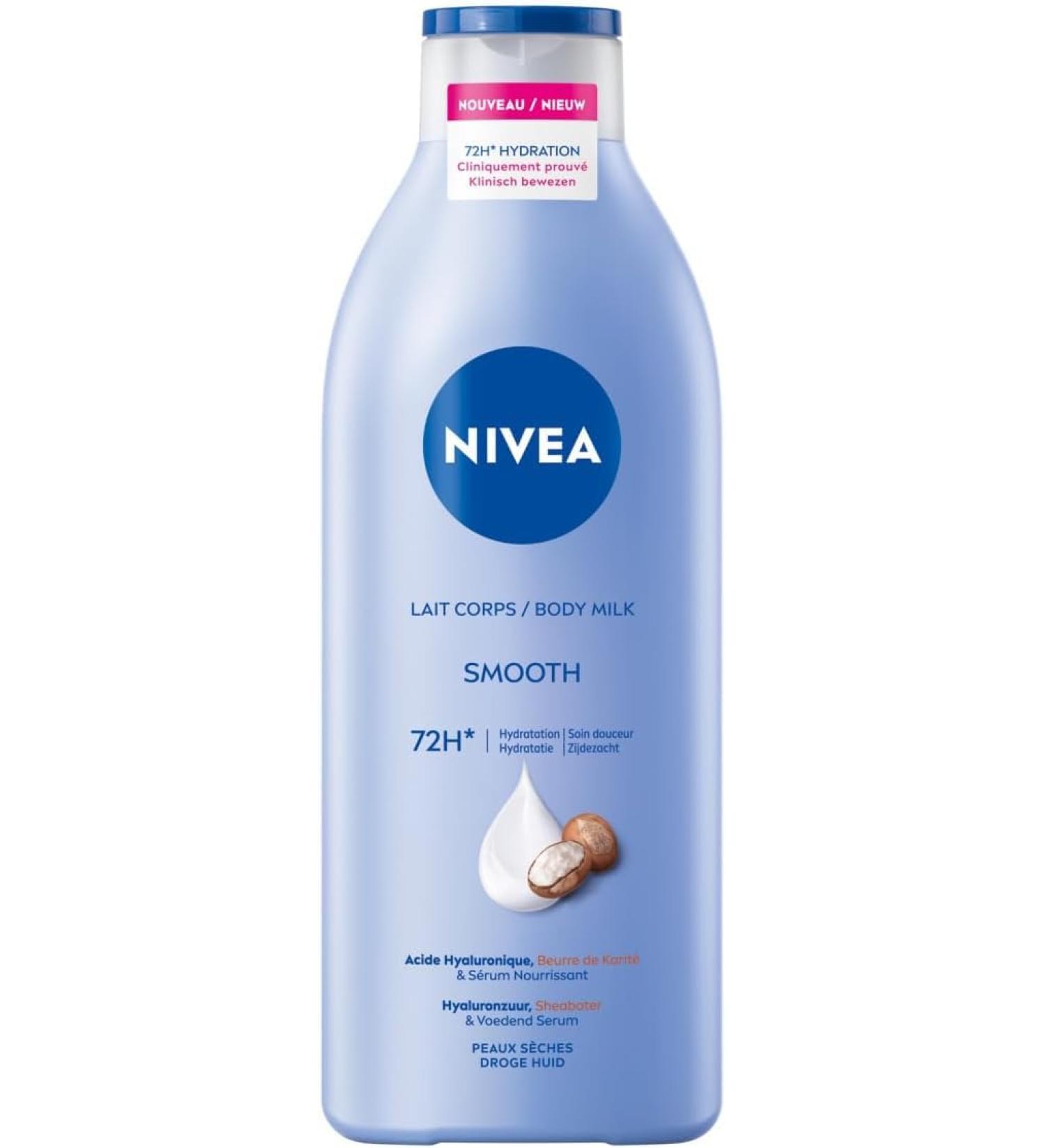 Beiersdorf AG NIVEA Silky Body Milk Nourishing Serum and Shea Butter Body Milk with 48 hours Hydration For Dry Skin Body Care 400 ml - Buy Online on GoSupps.com